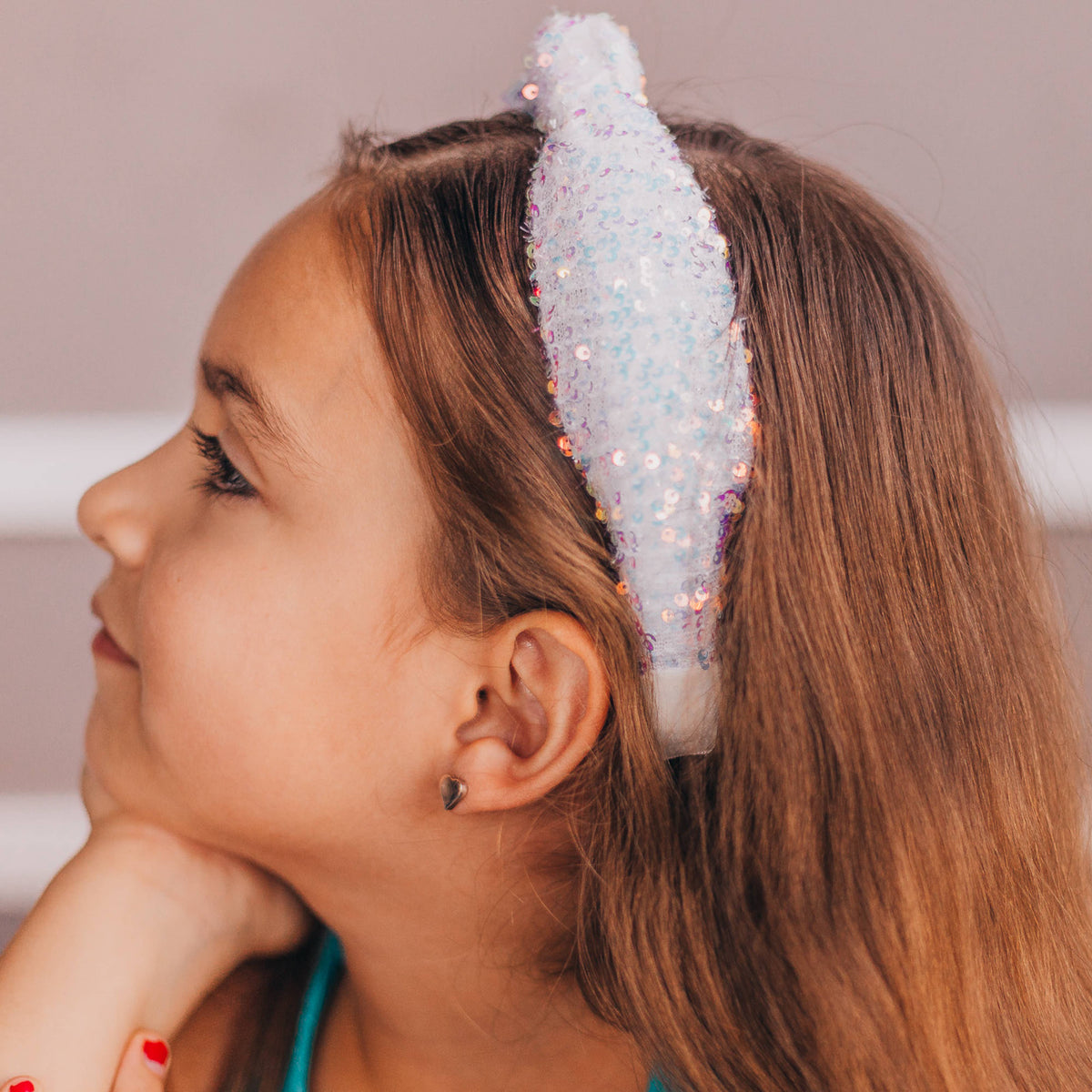 Kids Knotted Sequin Headband