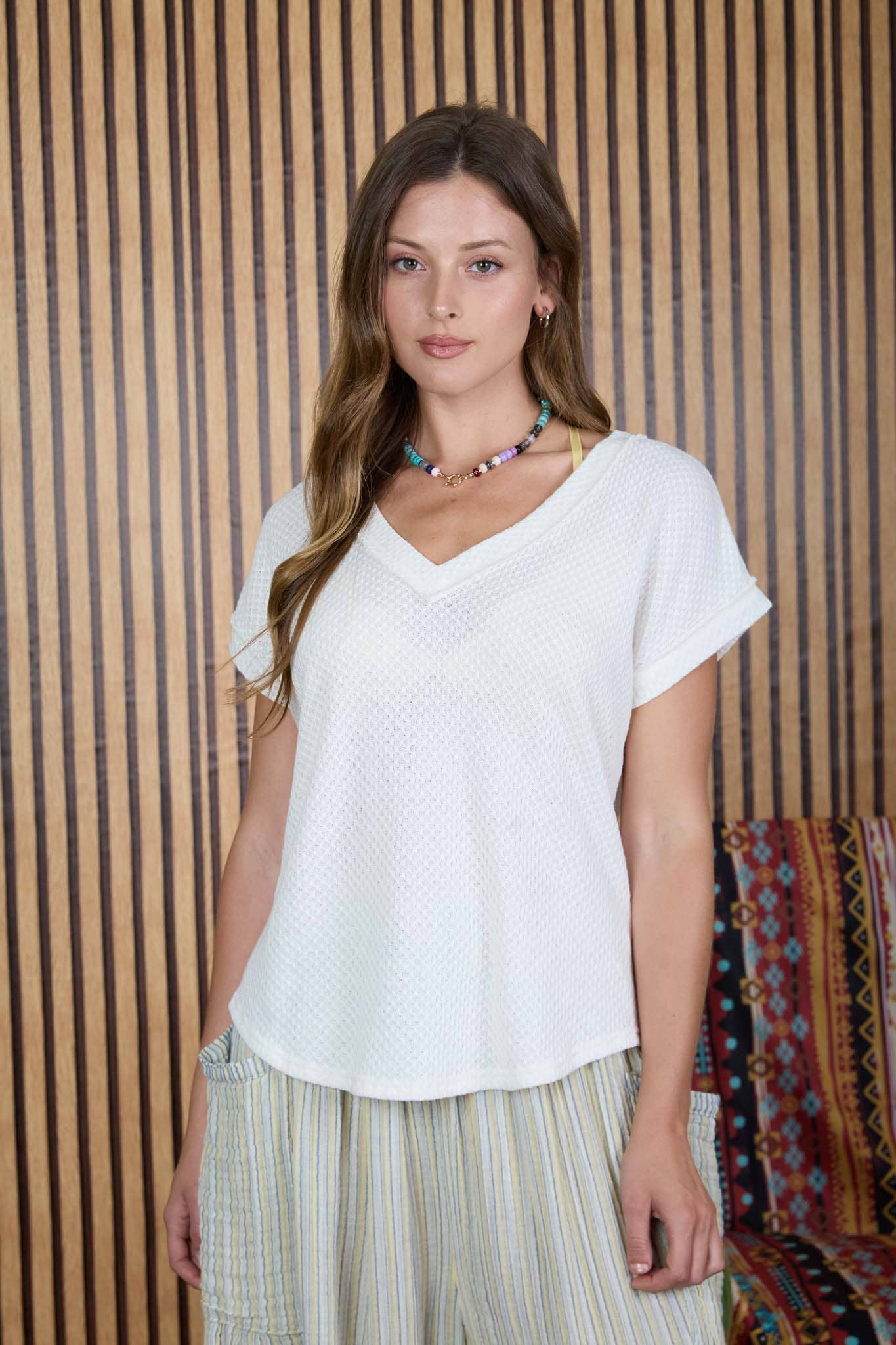 Katy V-Texture Knit Top