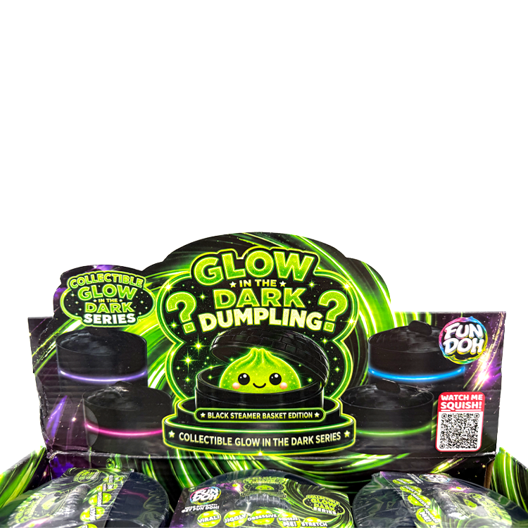 Glow-in-the-Dark Mystery Dumpling Squishy Black Steamer