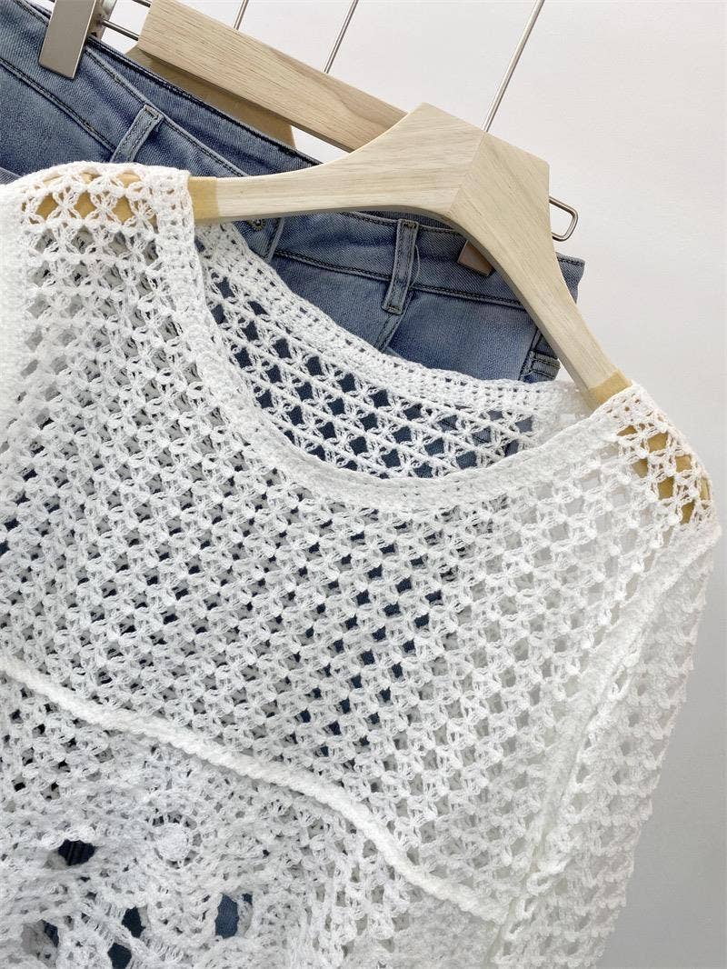 Embroidered Lace Crop Top