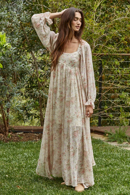 Clara Chiffon Floral Maxi