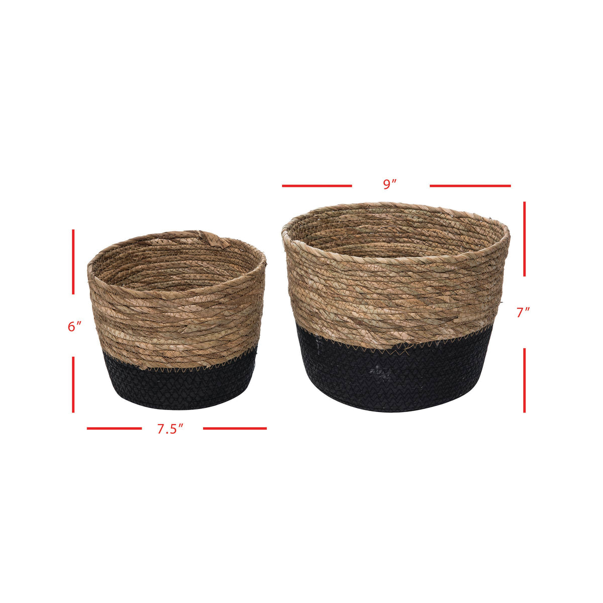 Black & Cattail Storage Gift Basket