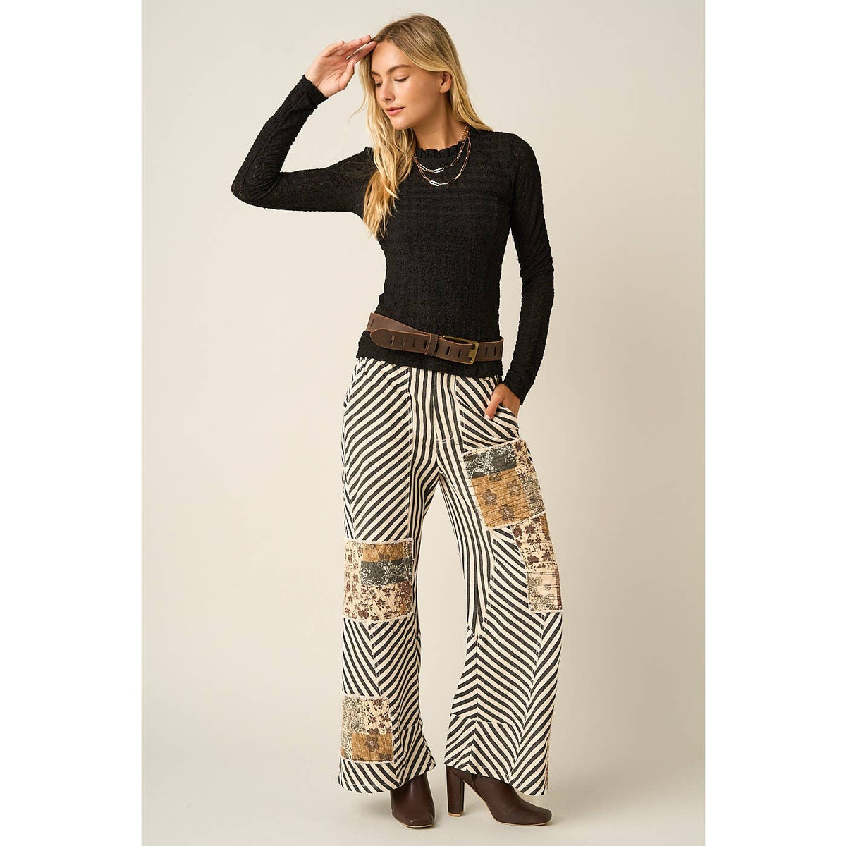 Yaya Textured Long Sleeve Top