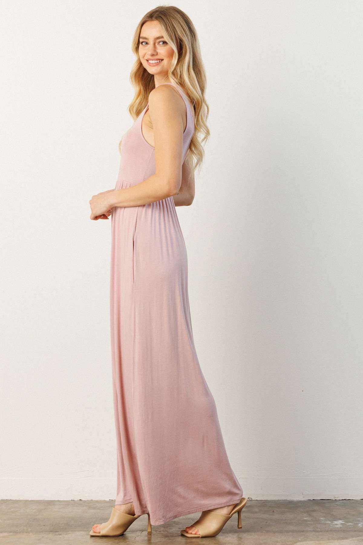 Krysta Sleeveless Empire Waist Maxi Dress