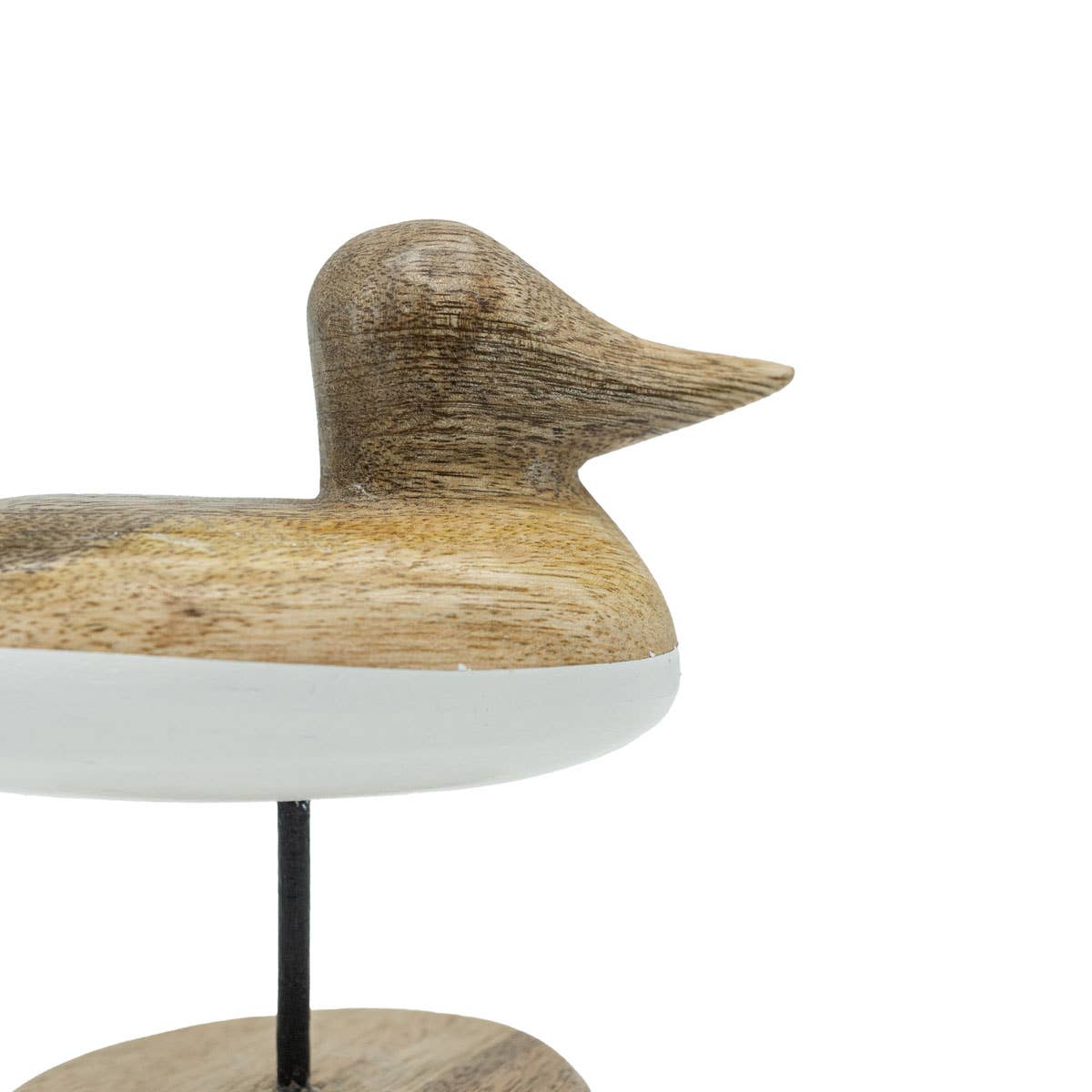 Brooks White Wood Decorative Duck Figure