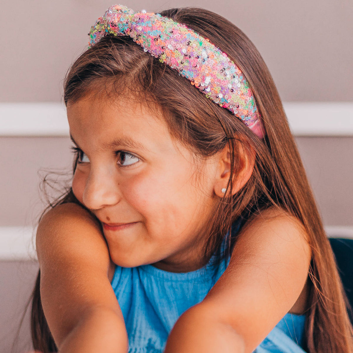 Kids Knotted Sequin Headband