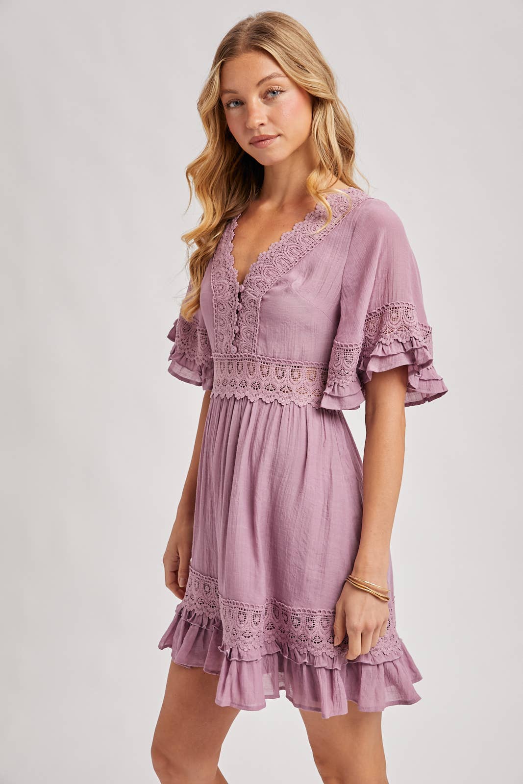 Loveley Lavender Lace Dress