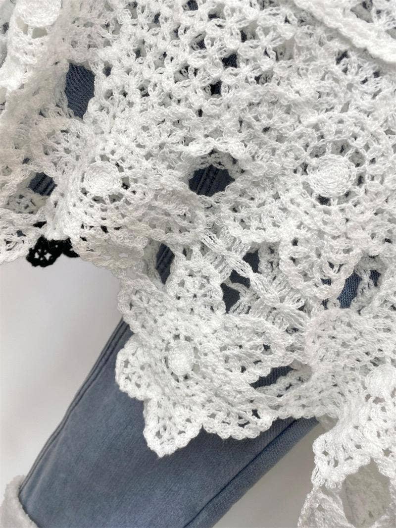 Embroidered Lace Crop Top