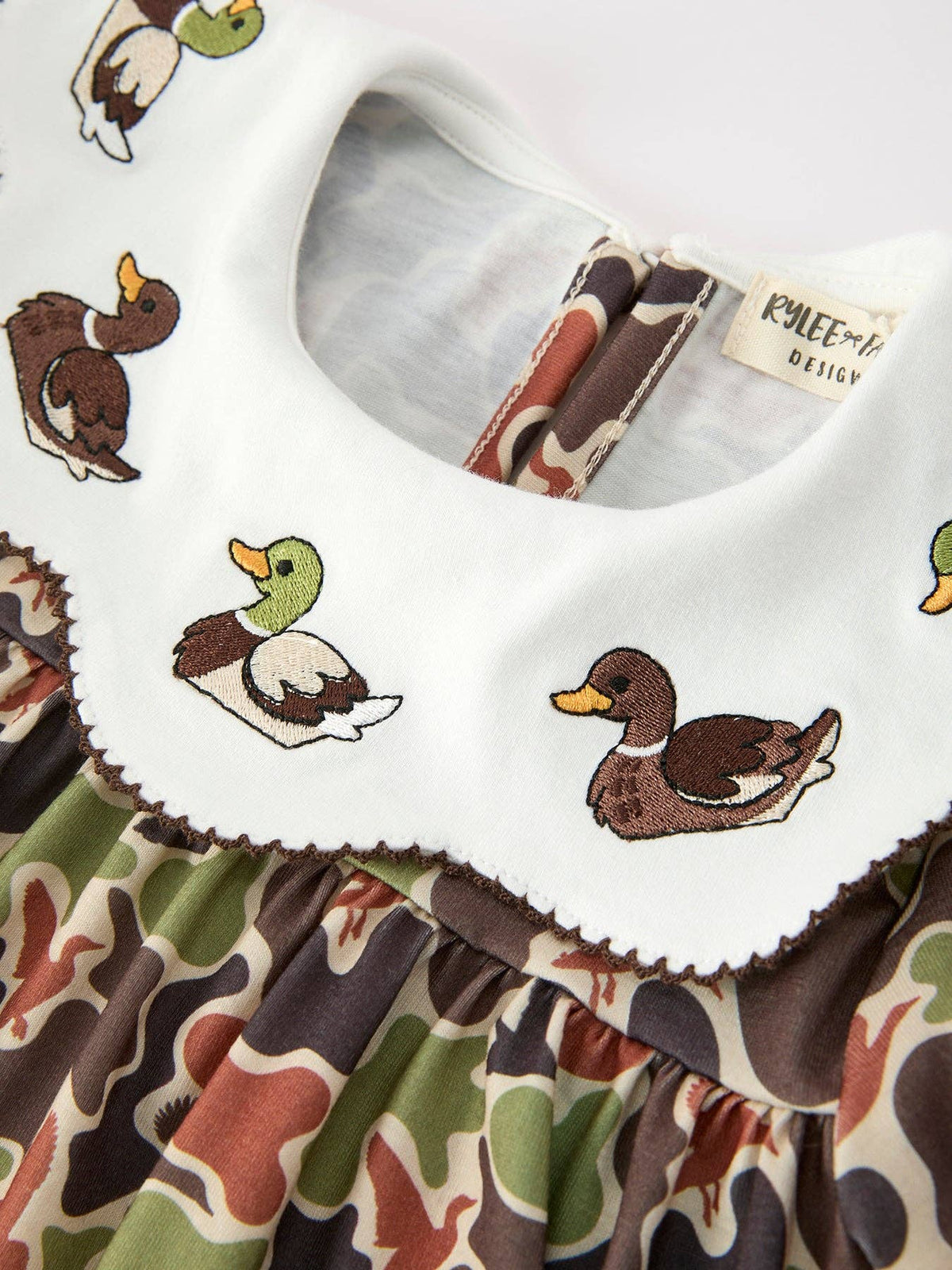 Darling Duck Camo Embroidered Dress