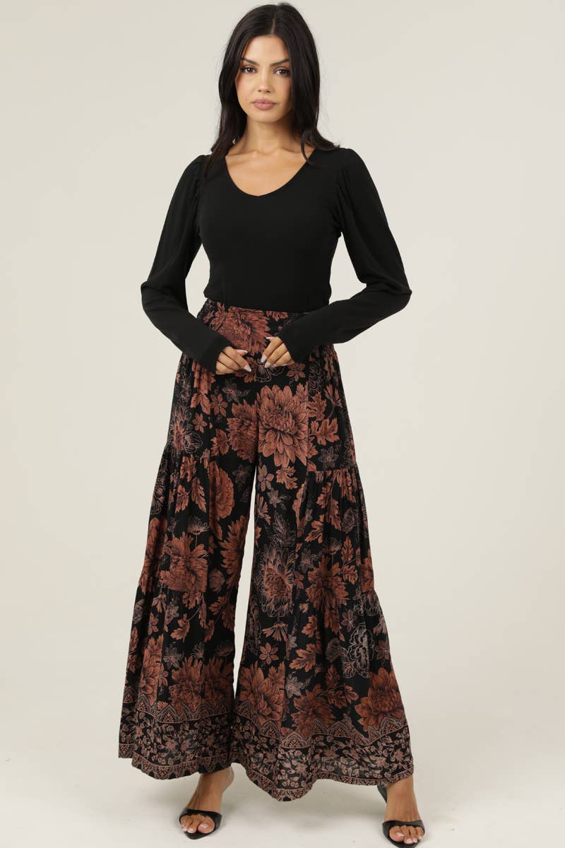 Waylyn Wide Leg Floral Printed Pants