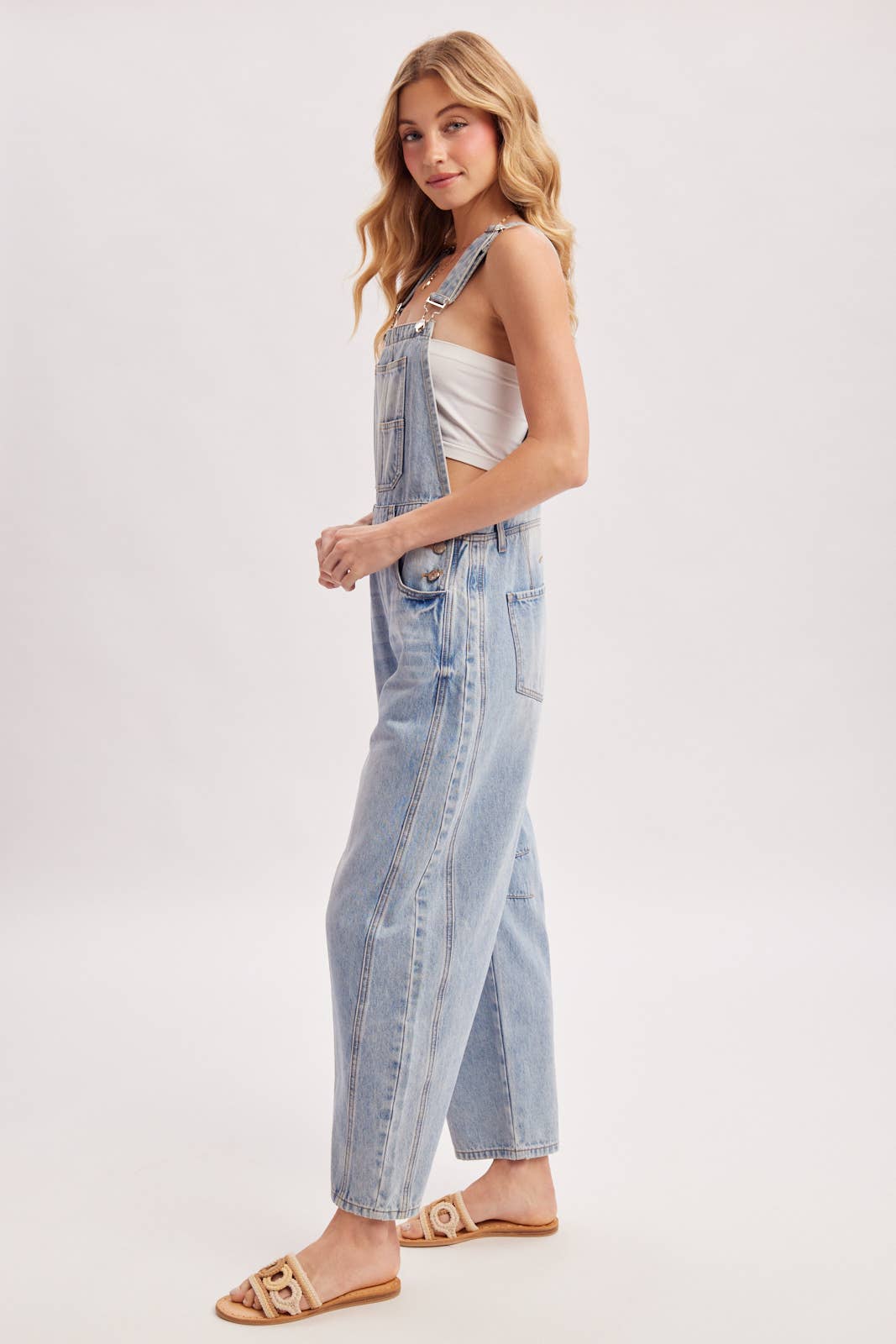 Darlin' Denim Barrel Overalls