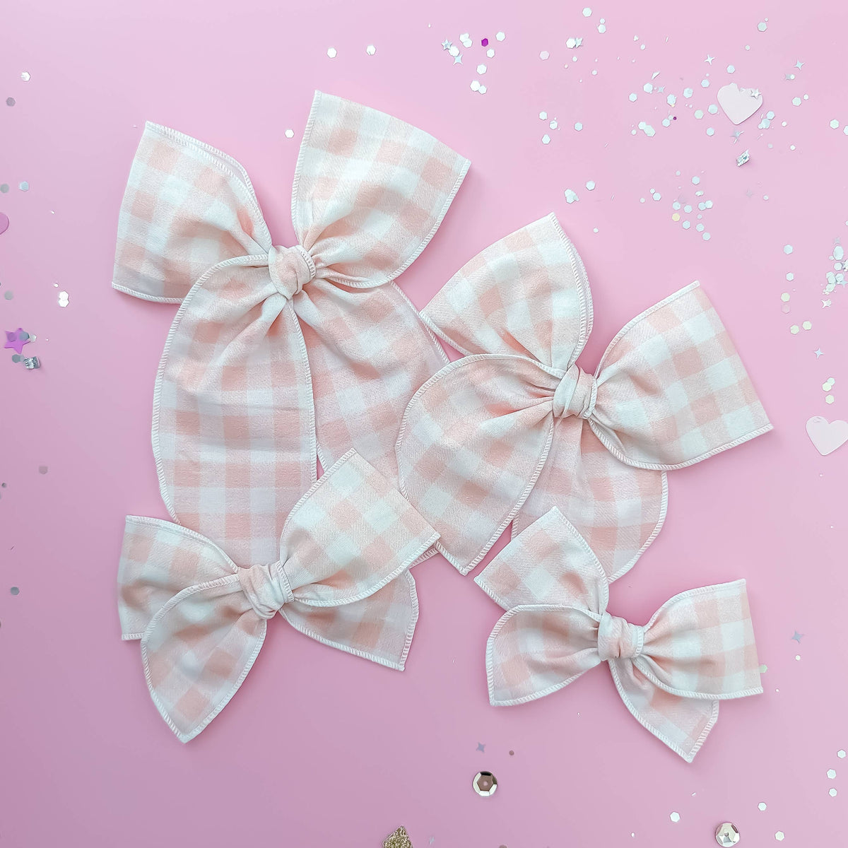 Light Pink Gingham Piggies