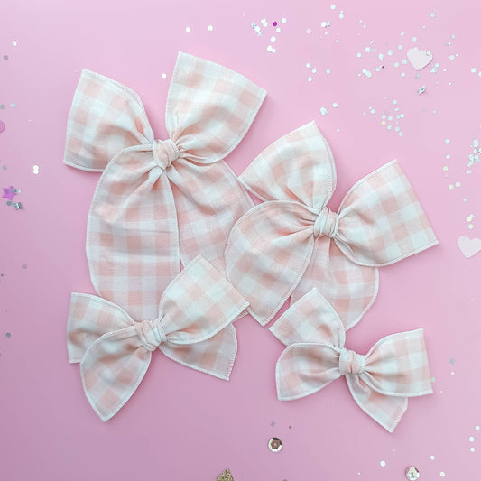Light Pink Gingham Piggies