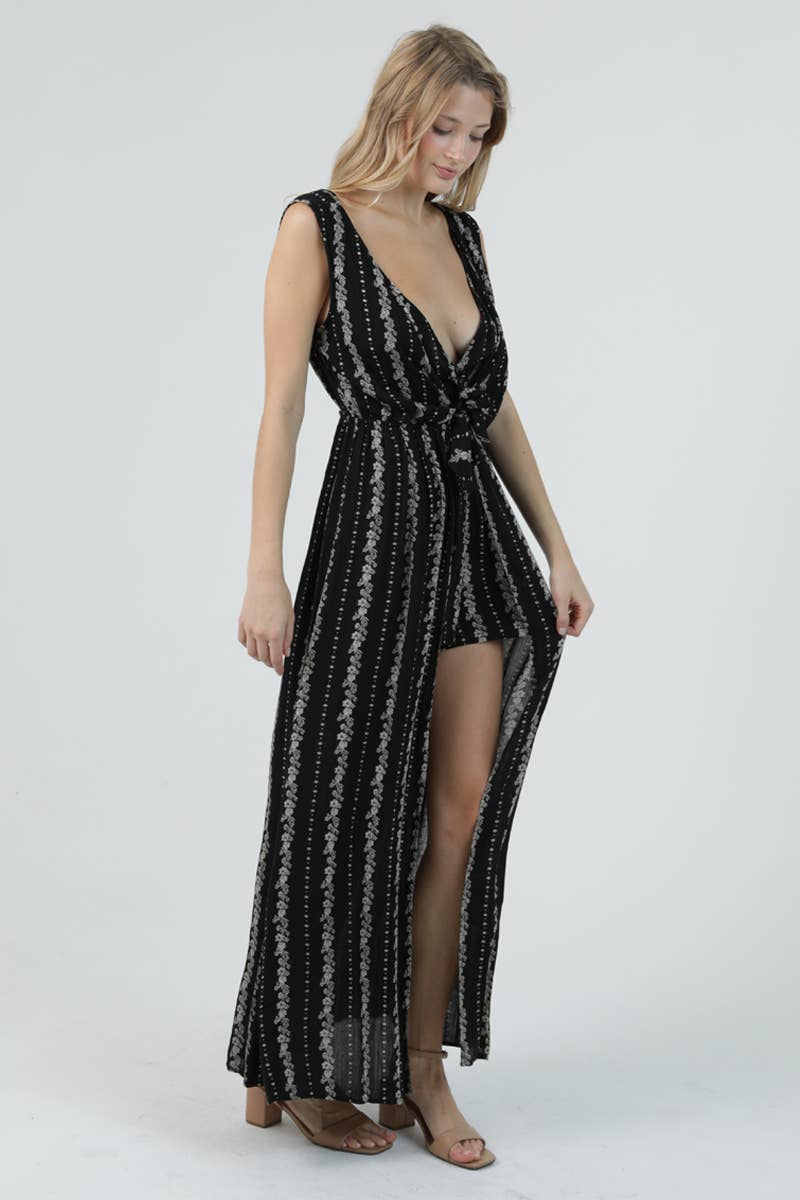 Ready To Rave Romper w/Skirt Overlay