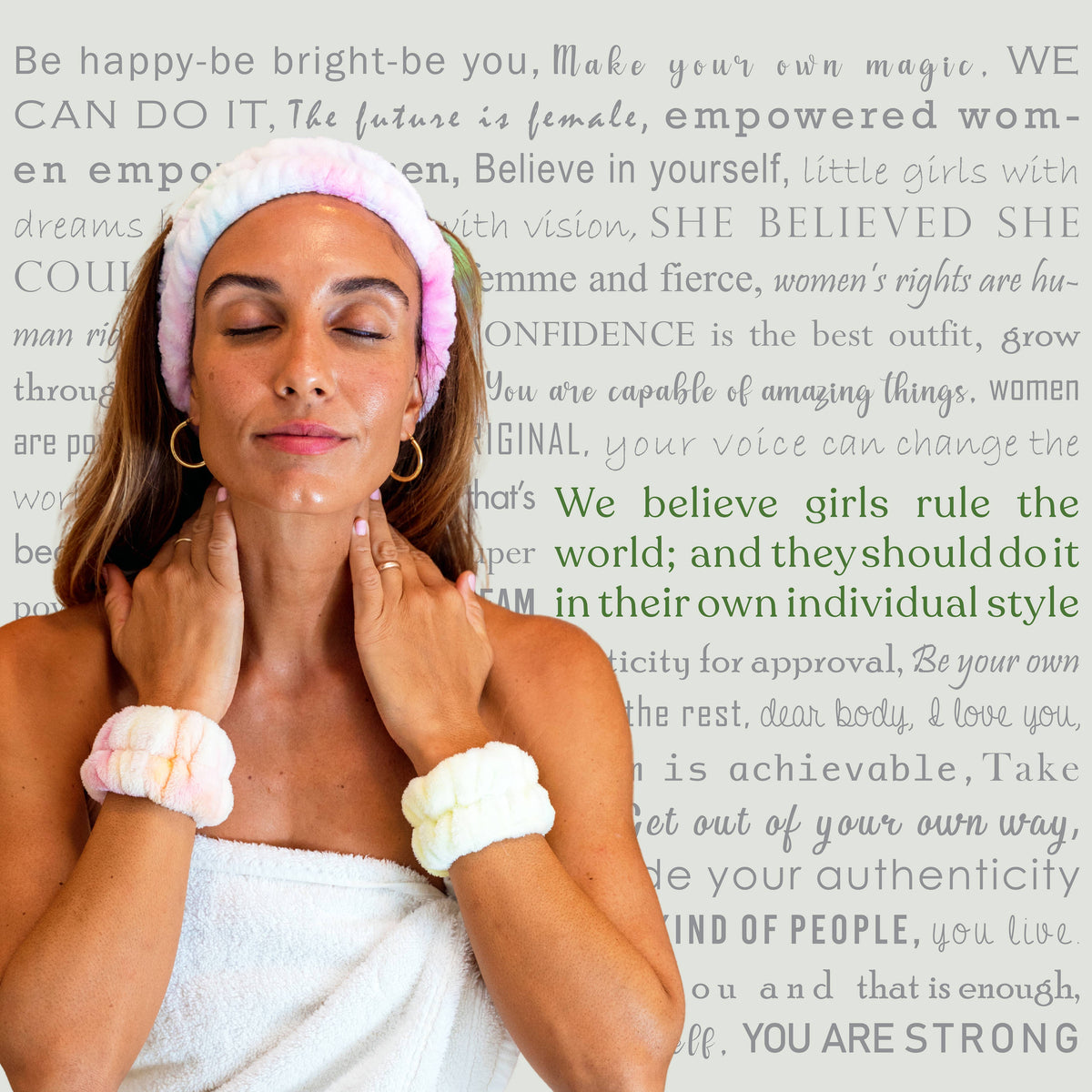 Self Care Spa Headband & Wristband Set