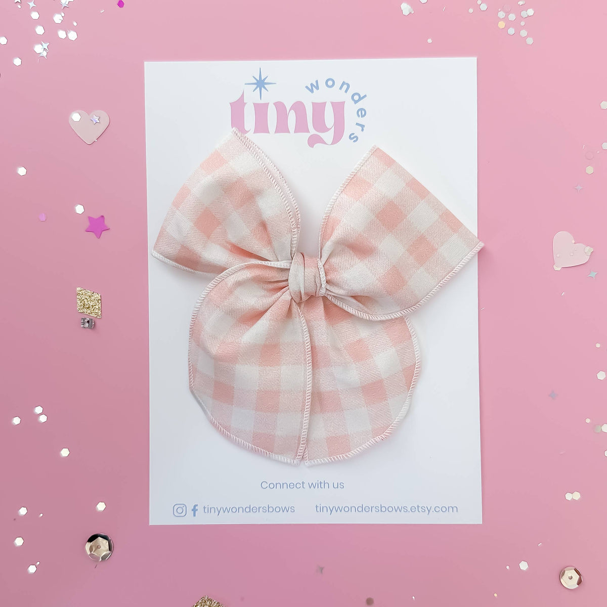 Light Pink Gingham Piggies