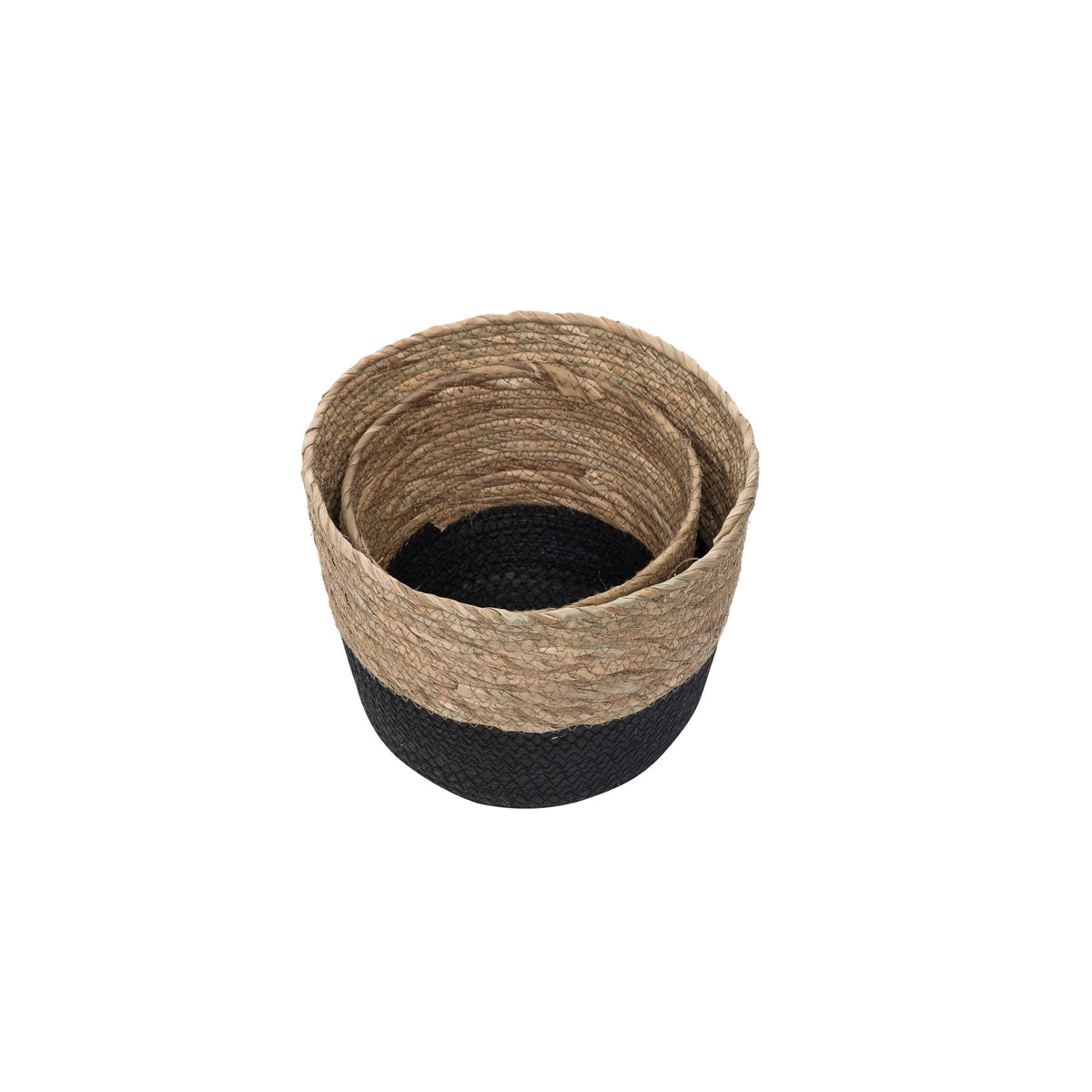 Black & Cattail Storage Gift Basket