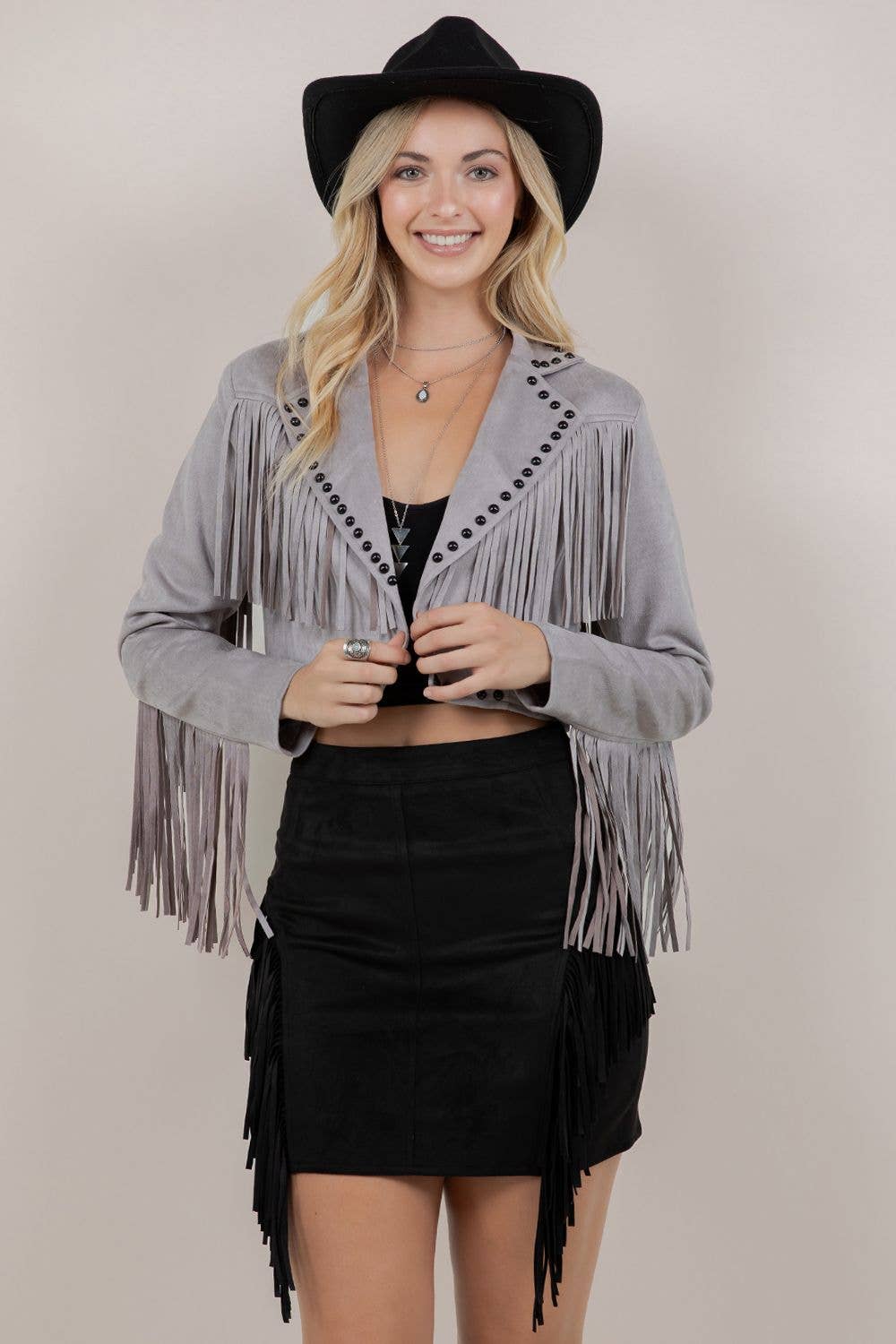 Ella Fringe Studded Jacket