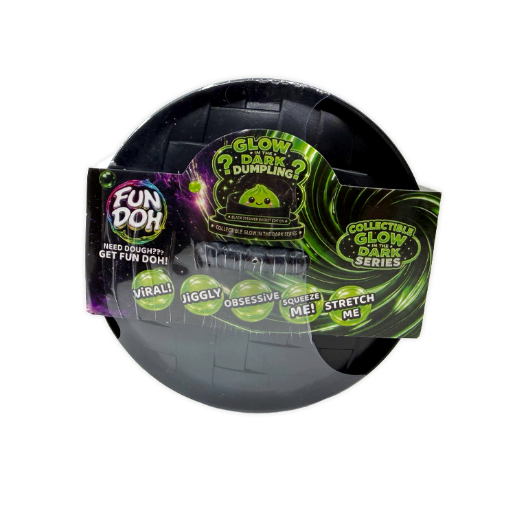 Glow-in-the-Dark Mystery Dumpling Squishy Black Steamer