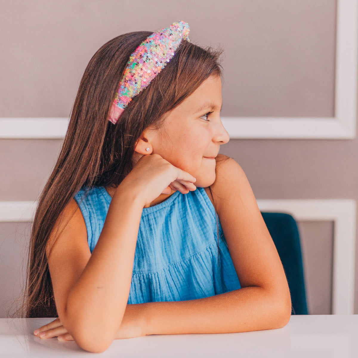 Kids Knotted Sequin Headband