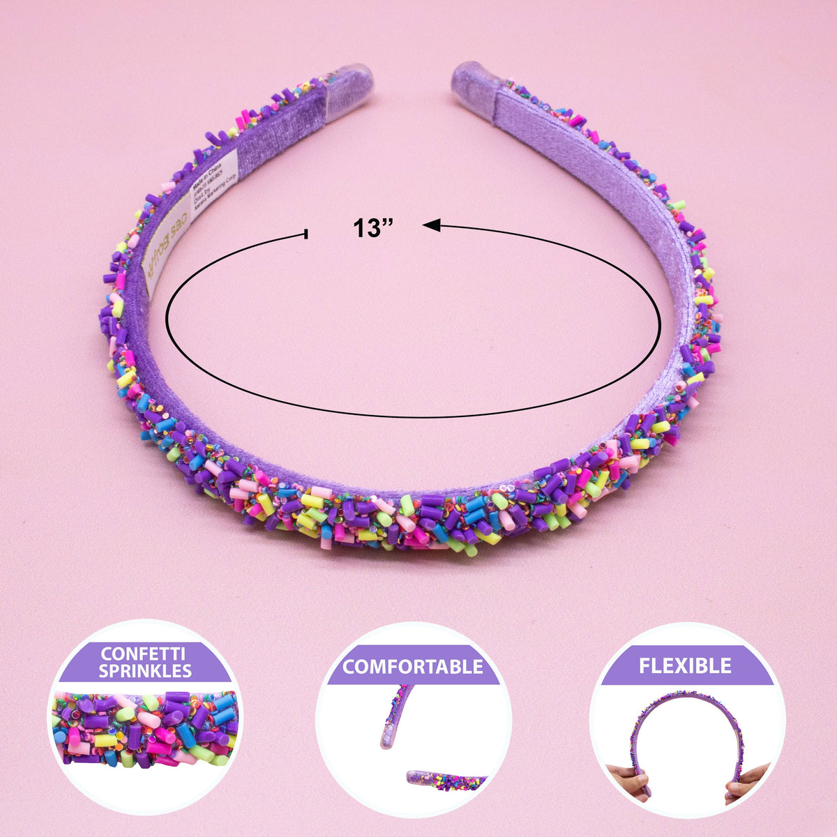 Thin Birthday Sprinkle Non-Slip Headband