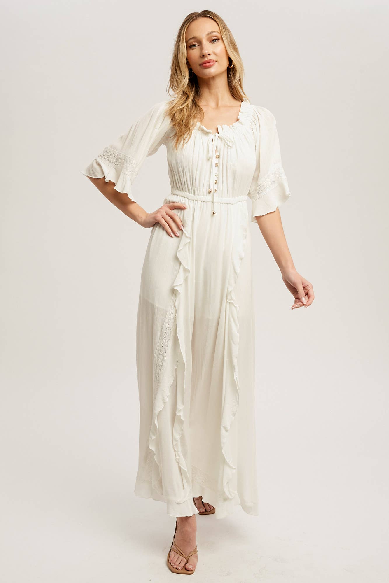 Off The Shoulder Boho Maxi Dress