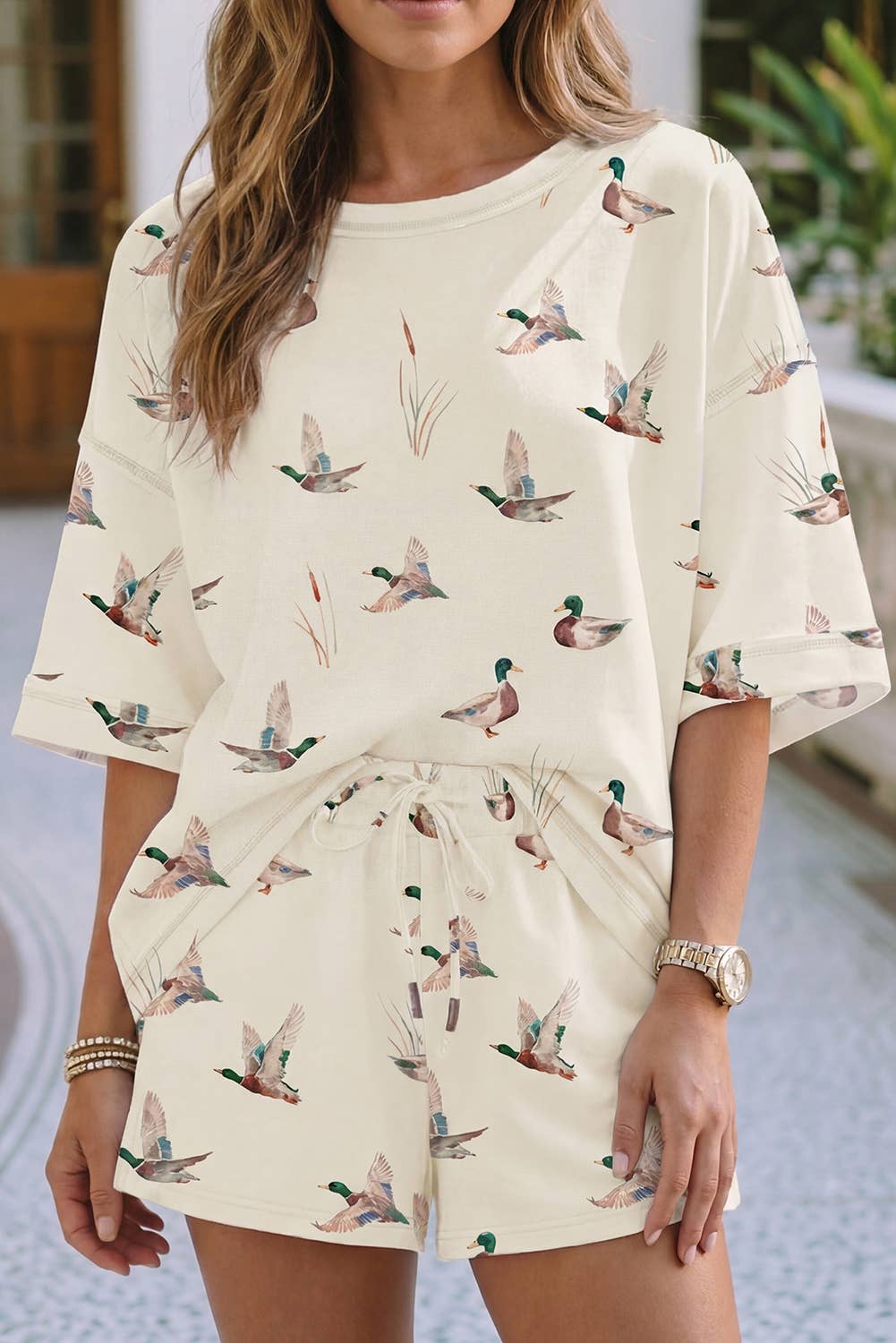Mallard Duck High Waist Shift Set