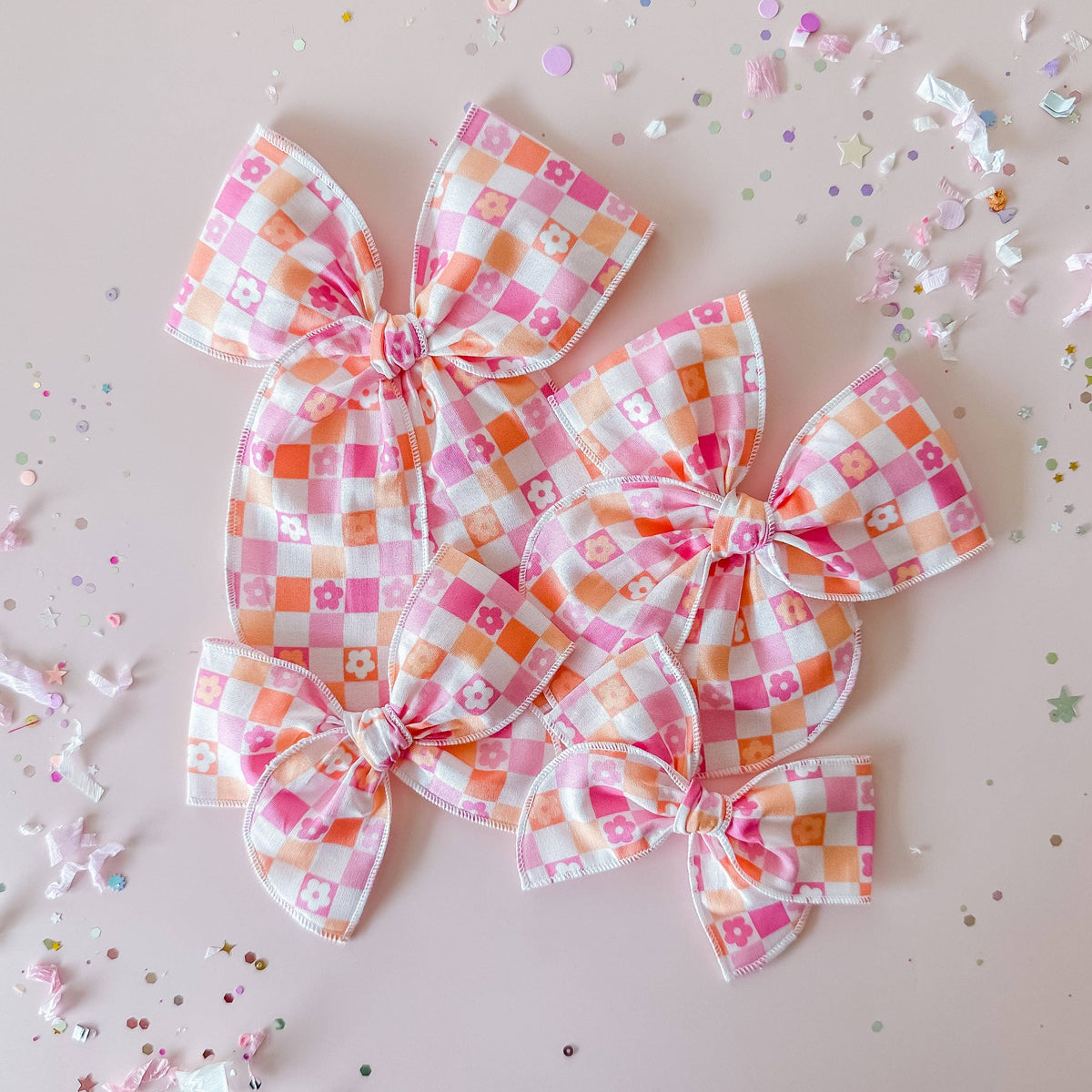 Floral Checkered Piggies