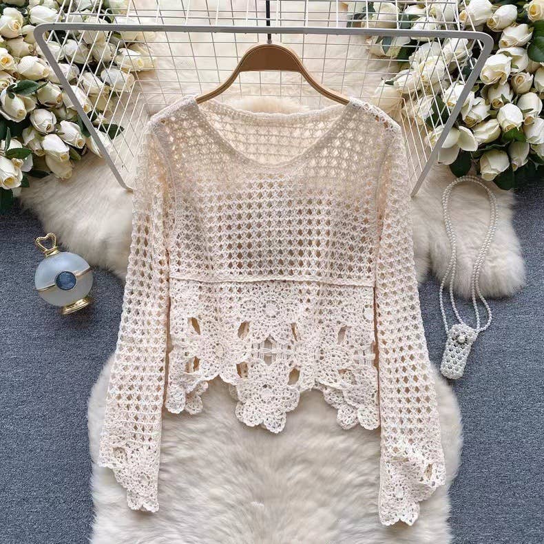 Embroidered Lace Crop Top