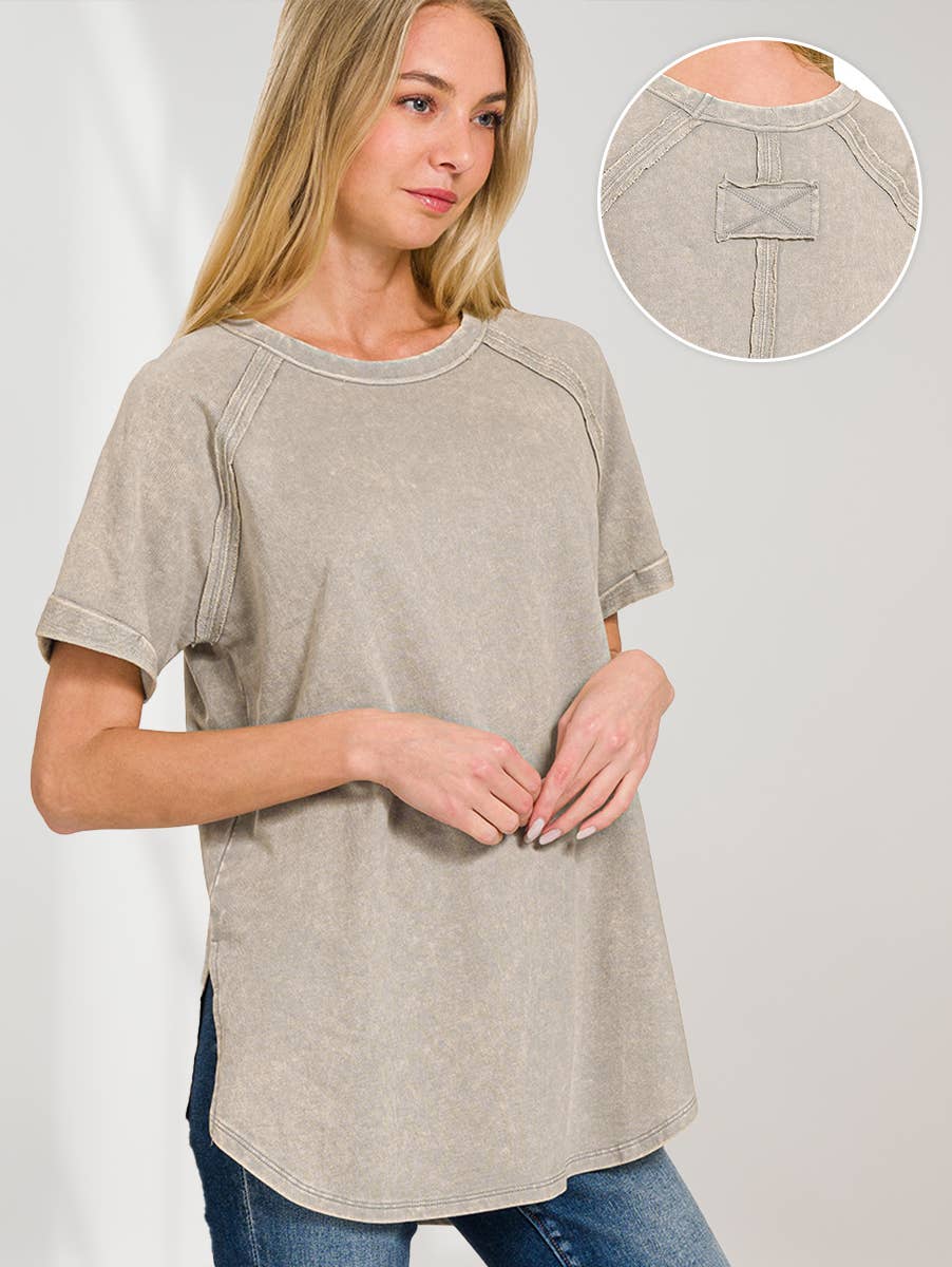 Faith French Terry Vintage Wash Tee