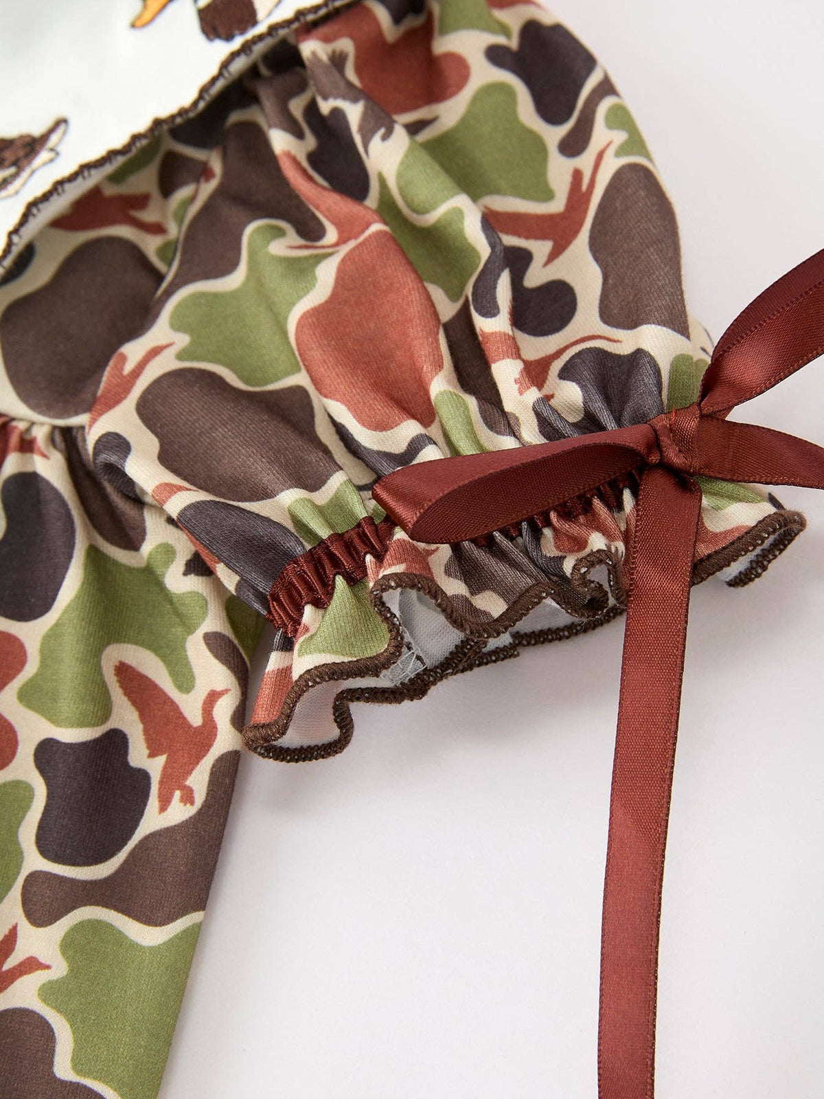 Darling Duck Camo Embroidered Dress