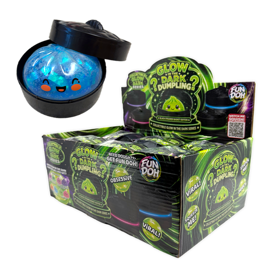 Glow-in-the-Dark Mystery Dumpling Squishy Black Steamer