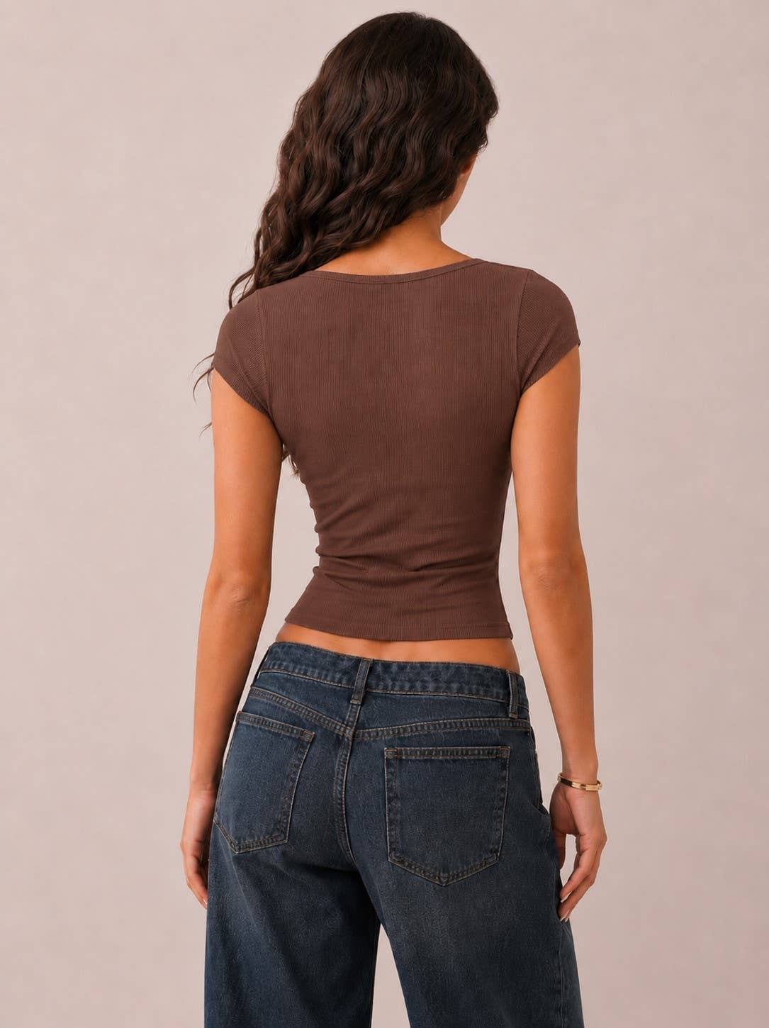 Laying Square Neck Cap Sleeve Top