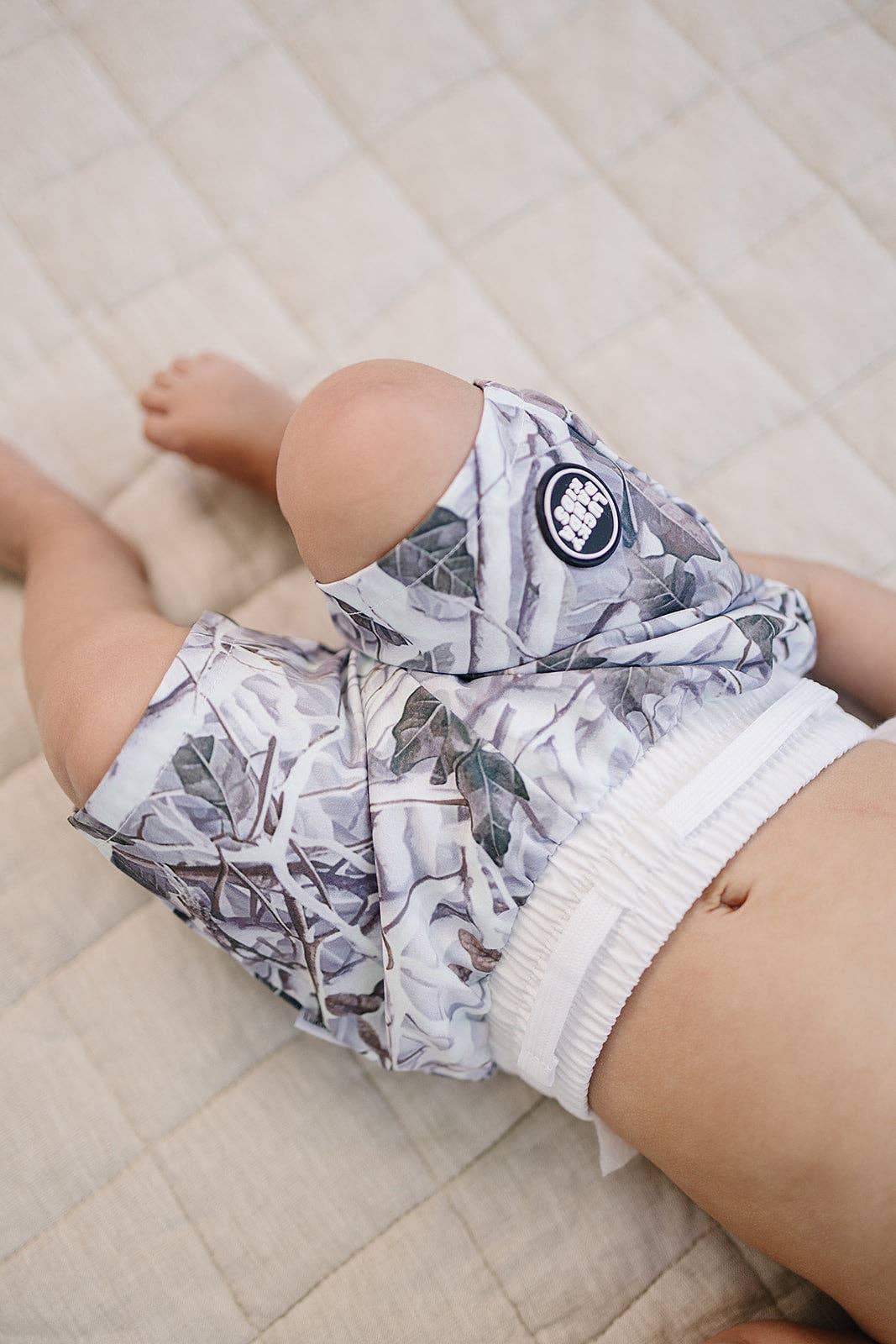 Levitt Light Wash Camo Swim Trunks