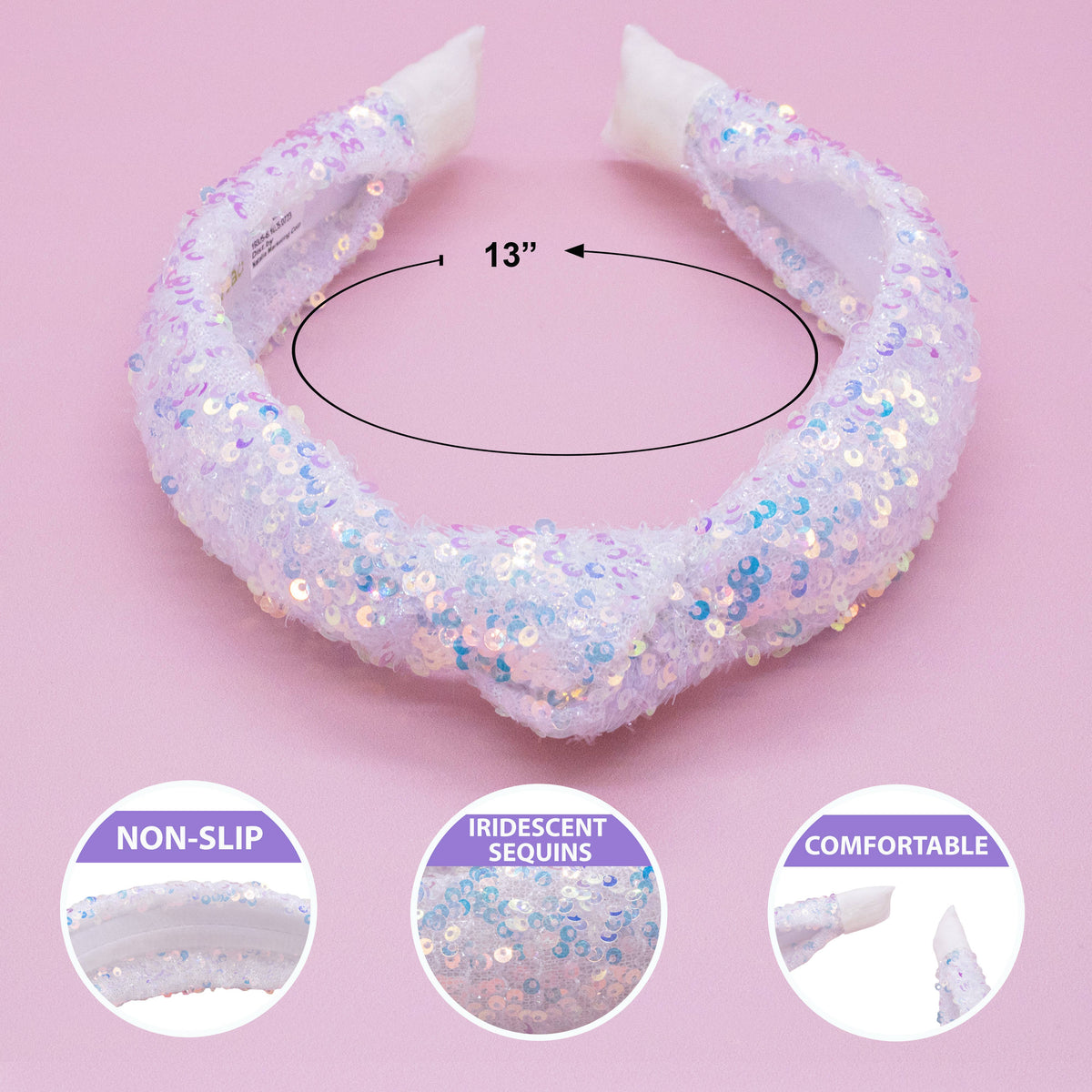 Kids Knotted Sequin Headband