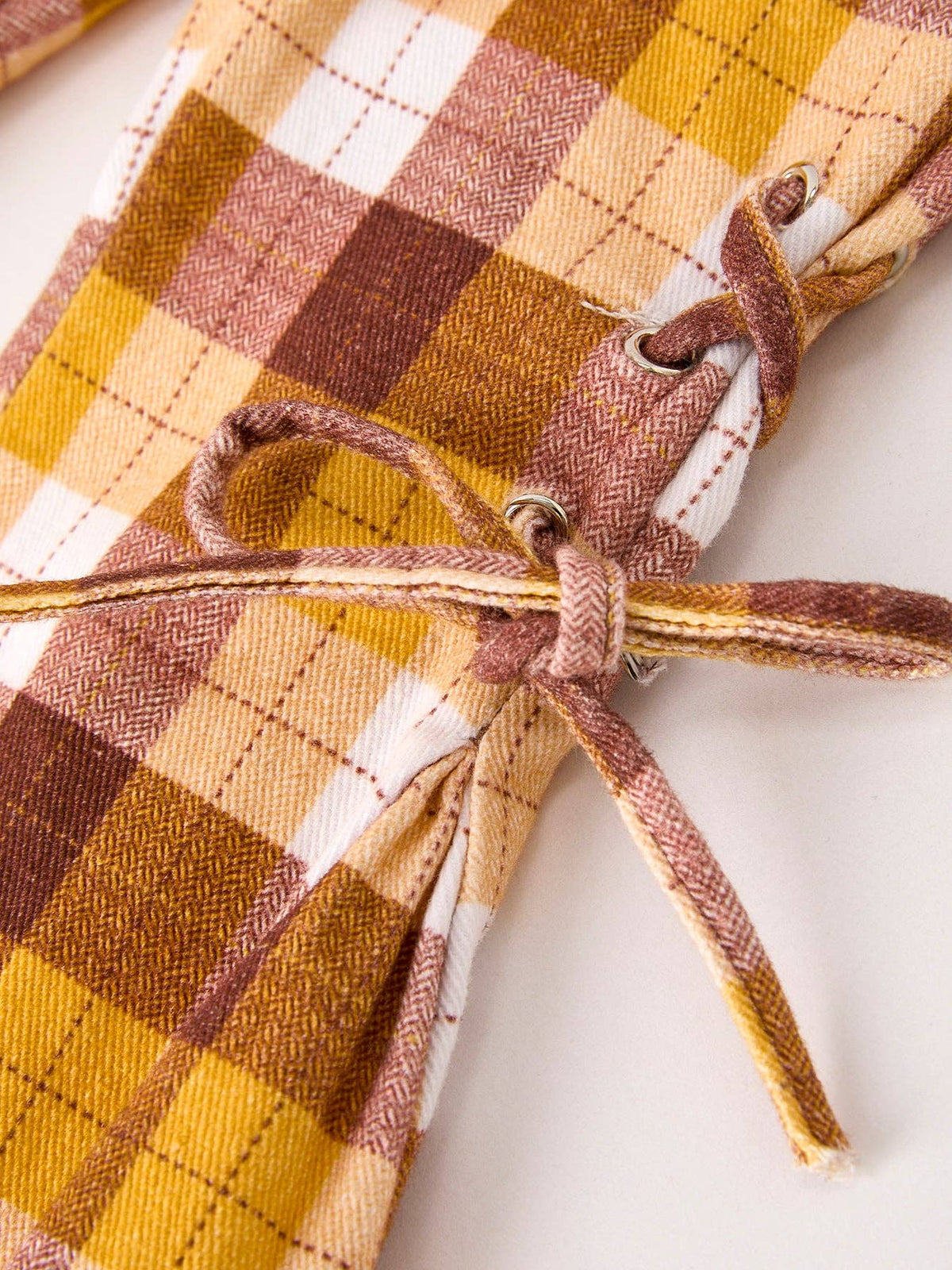Fall Plaid Bowknot Pants