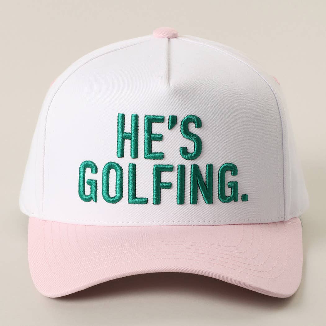 HE'S GOLFING 3D Embroidered Trucker Hat