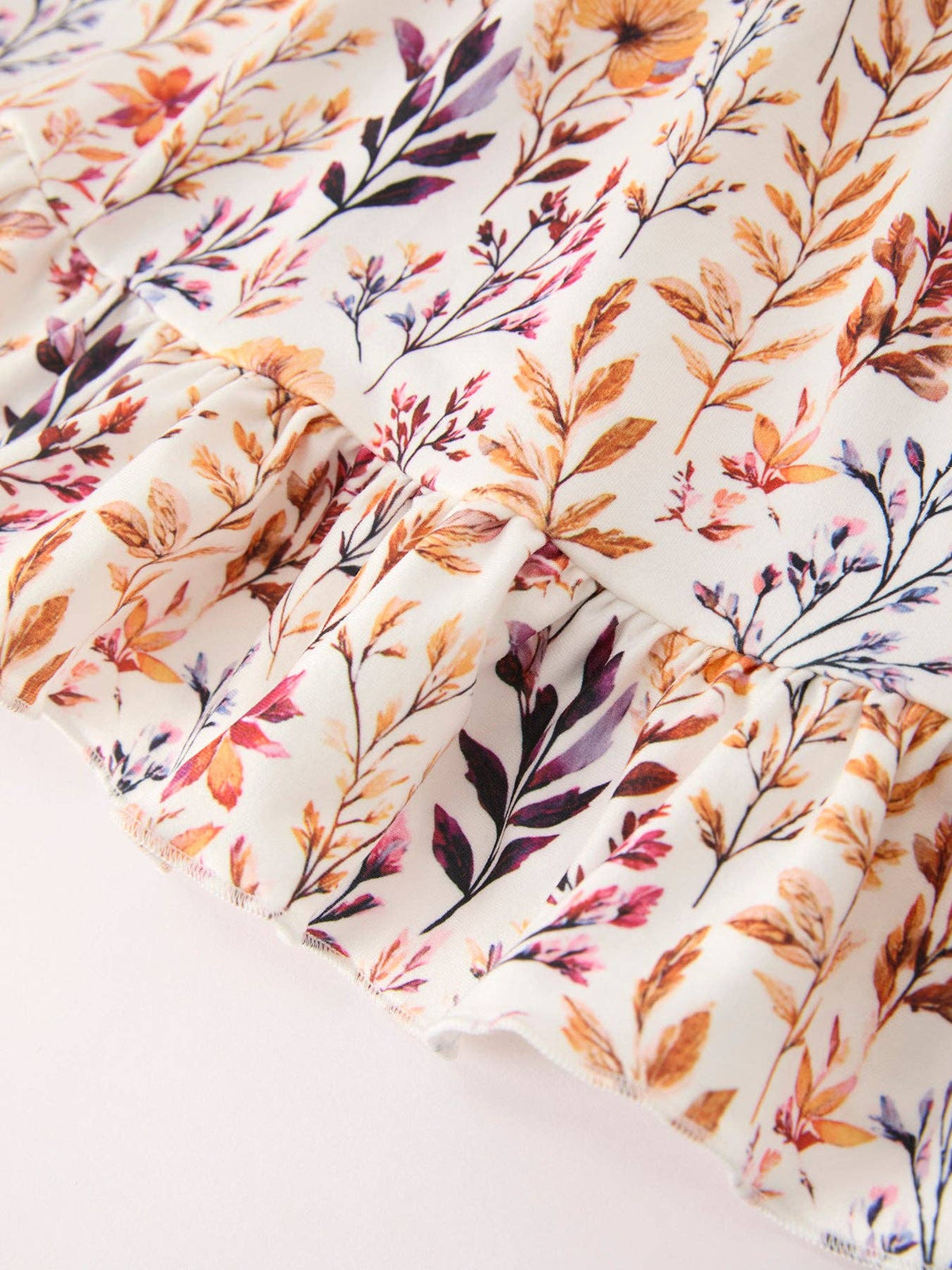 Ivory Fall Floral Twirl Dress