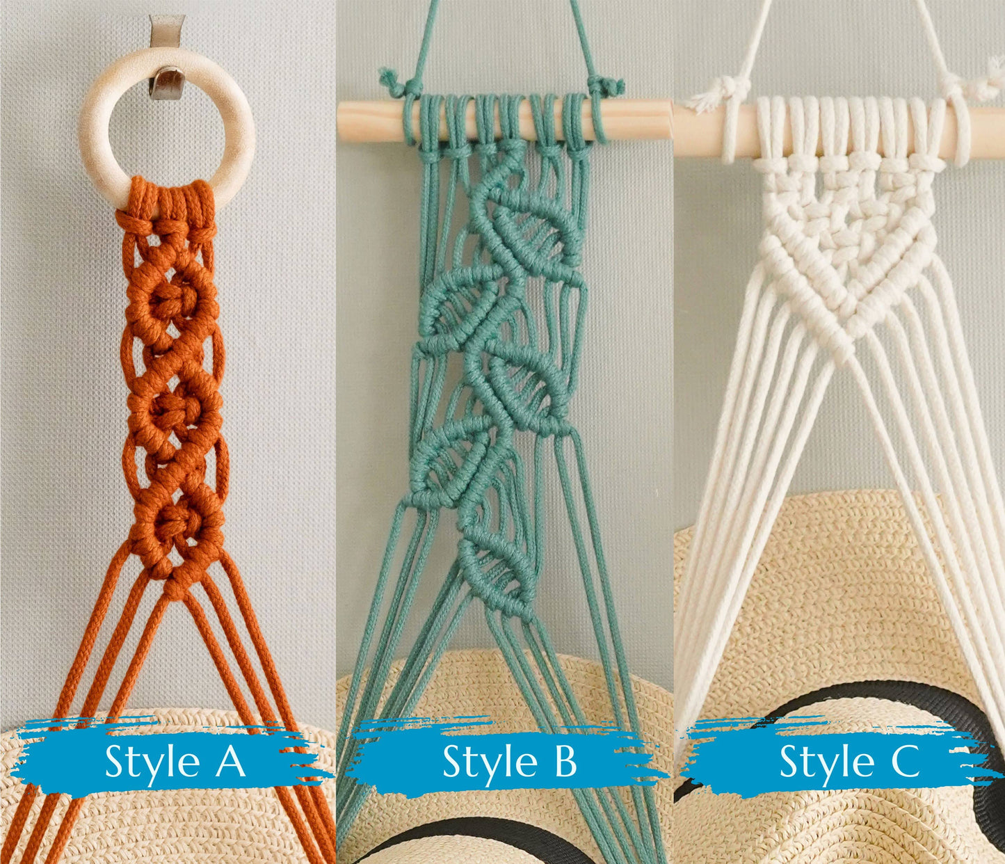 Boho Macrame Hat Hanger/Organizer