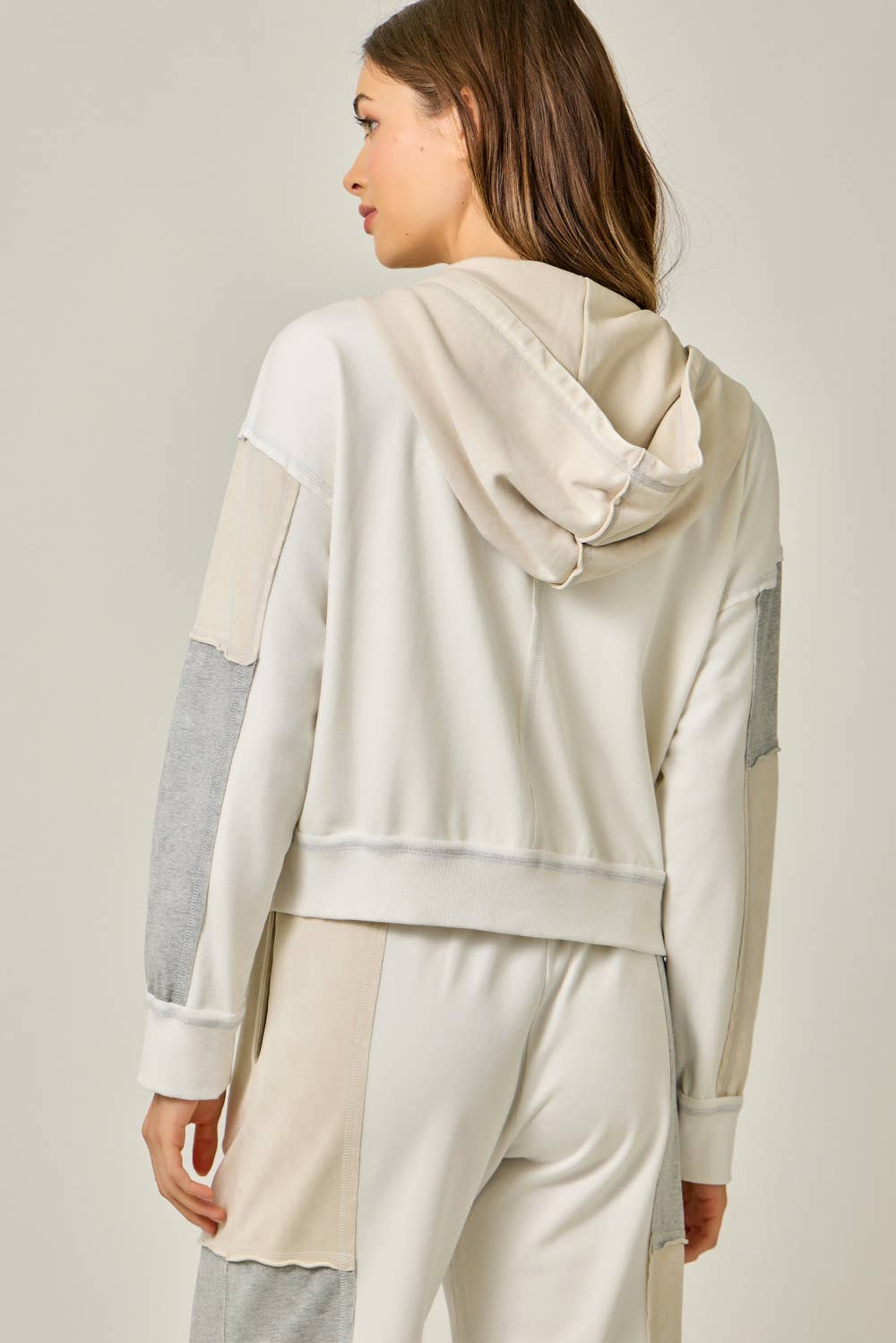 Spring Colorblock Zip-Up Hoodie
