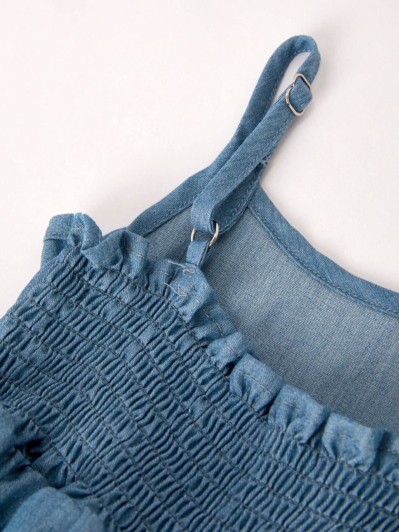 Leila Denim & Lace Girls Dress