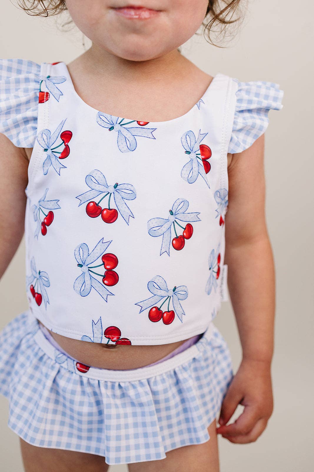 Baby Blue Cherry Two Piece Swimmie