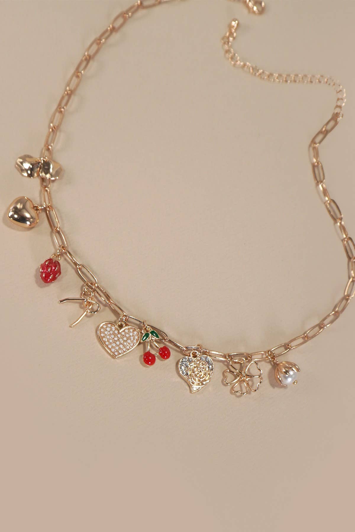 Coquette Cherry Charm Necklace
