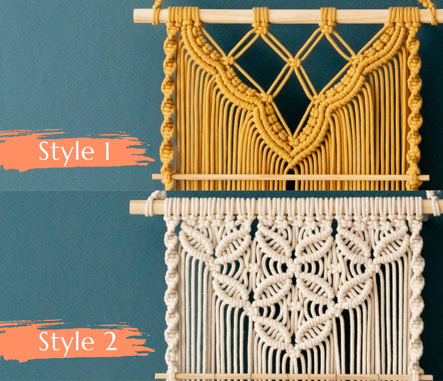 Ivory Boho Macrame Jewelry Hanger Organizer