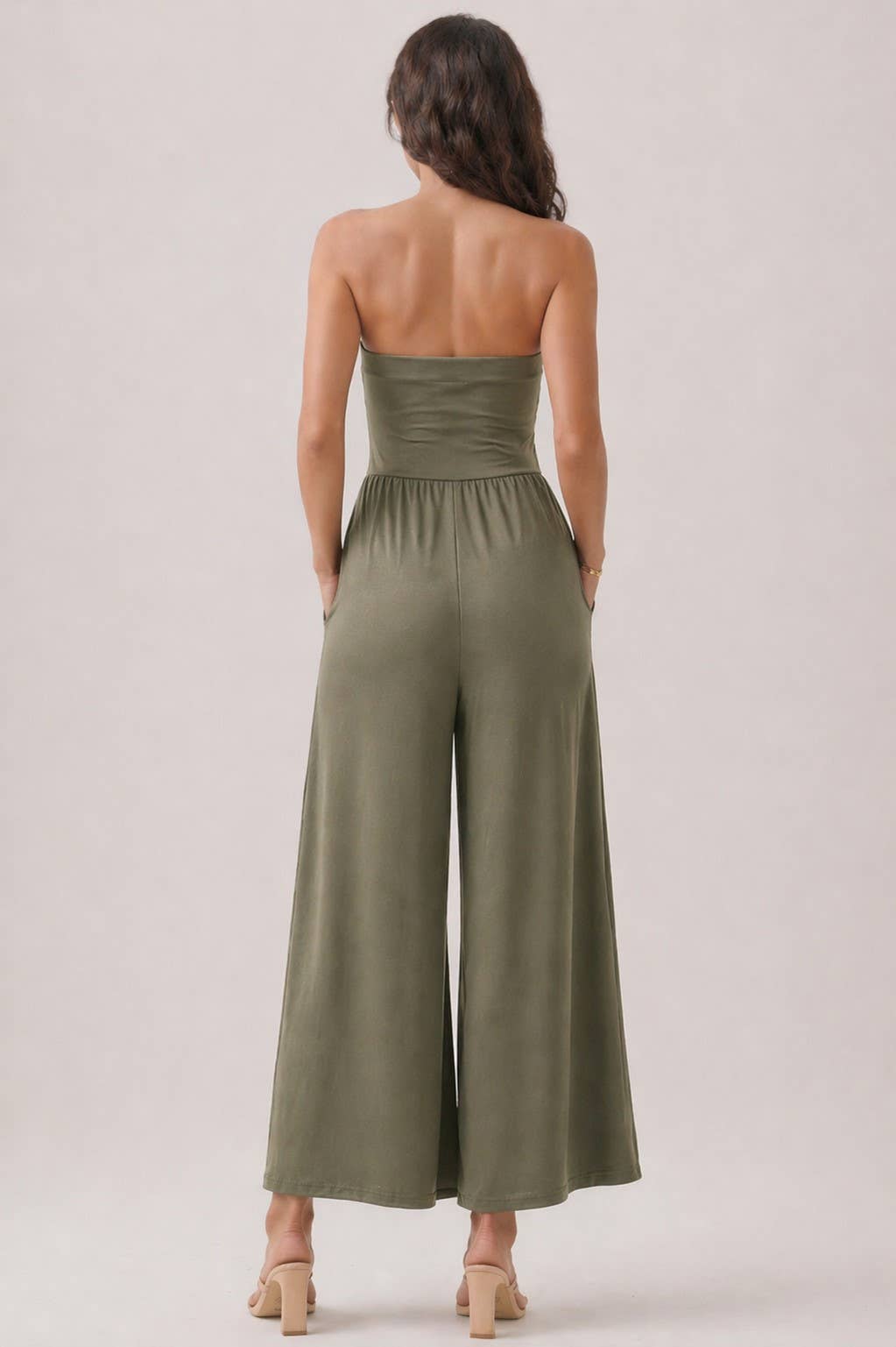 The Drip V-Waist Strapless Jumpsuit