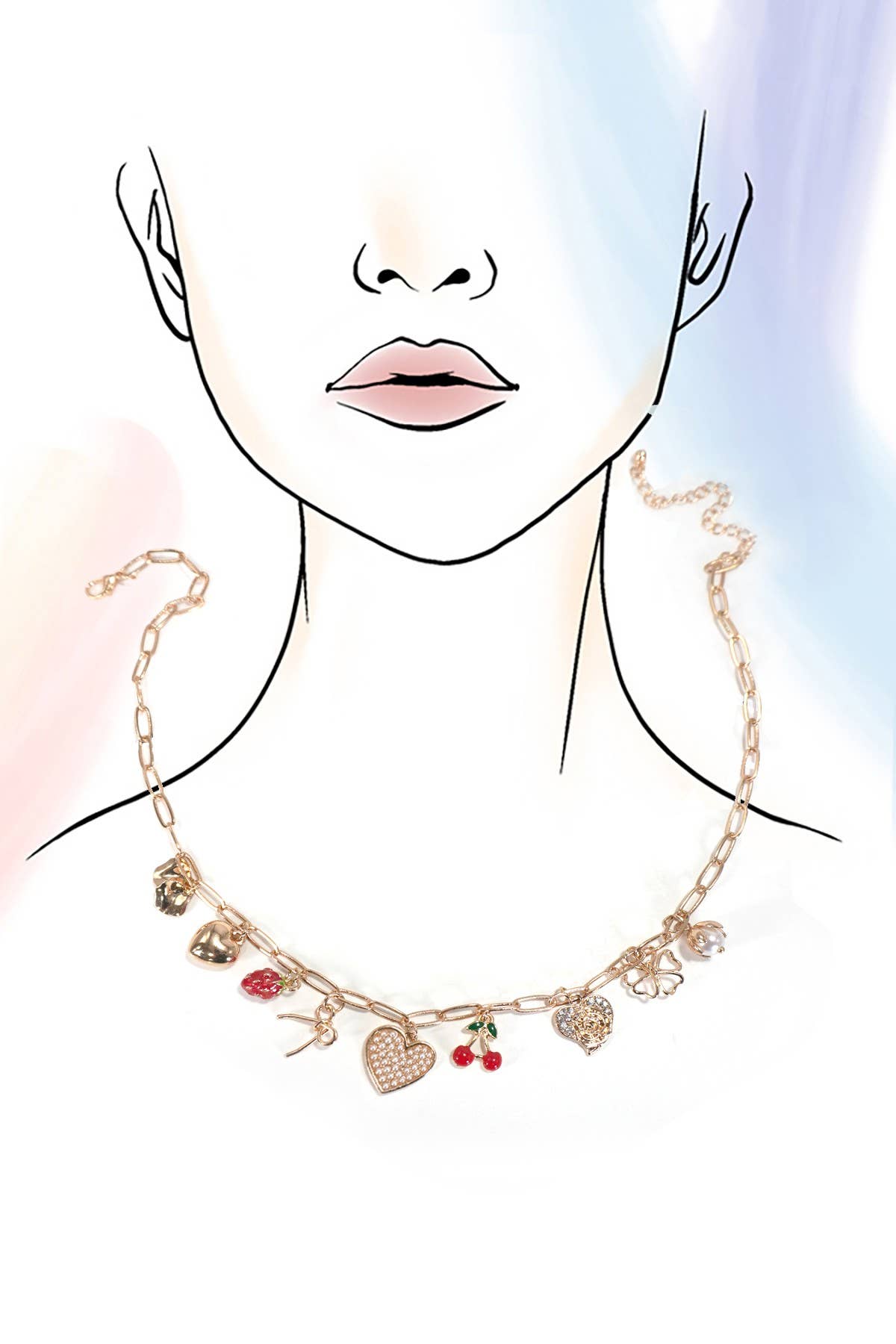 Coquette Cherry Charm Necklace