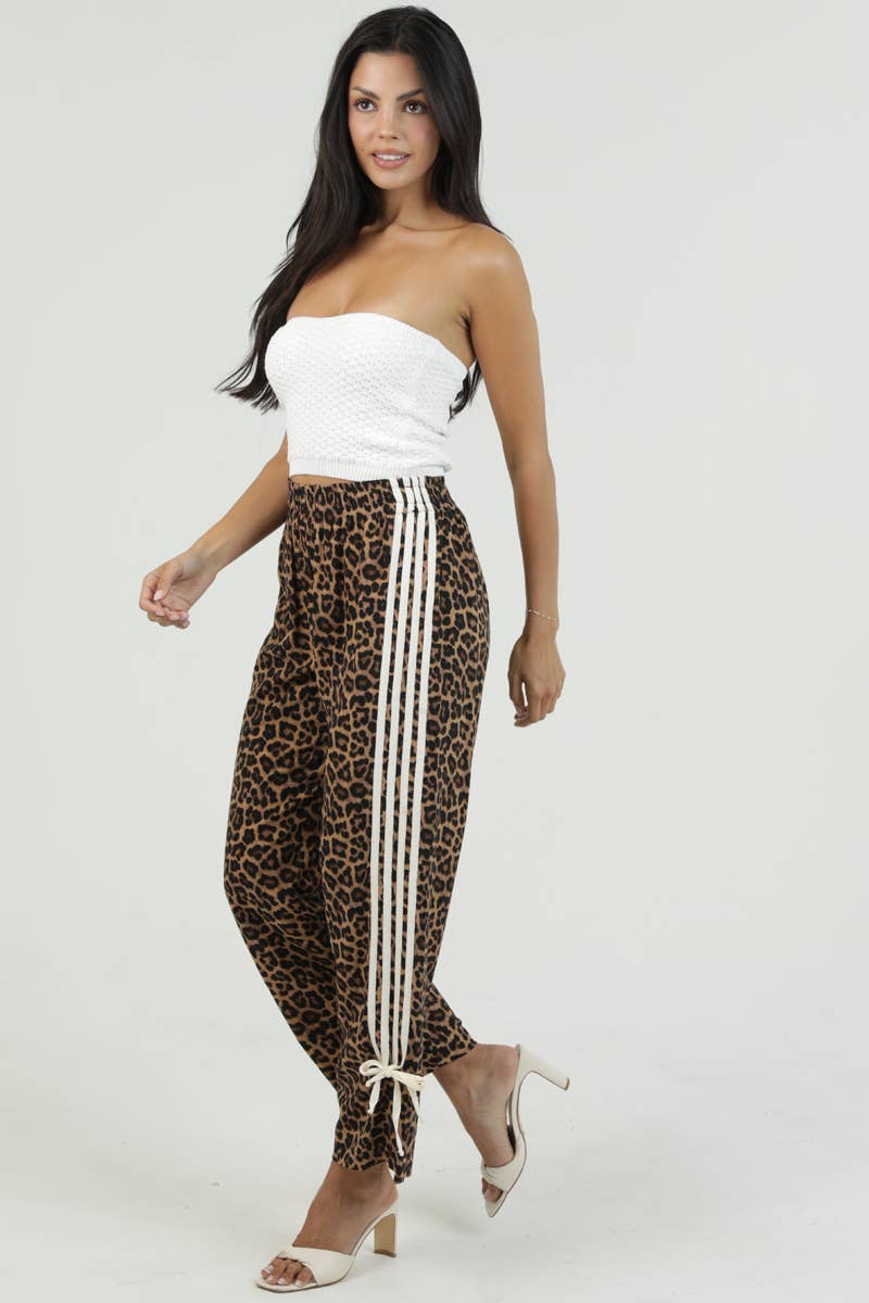 Leopard Pants w/Side Bows