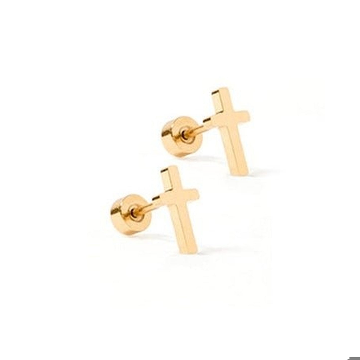 Screwback Stud Earrings - Catherine Cross Gold