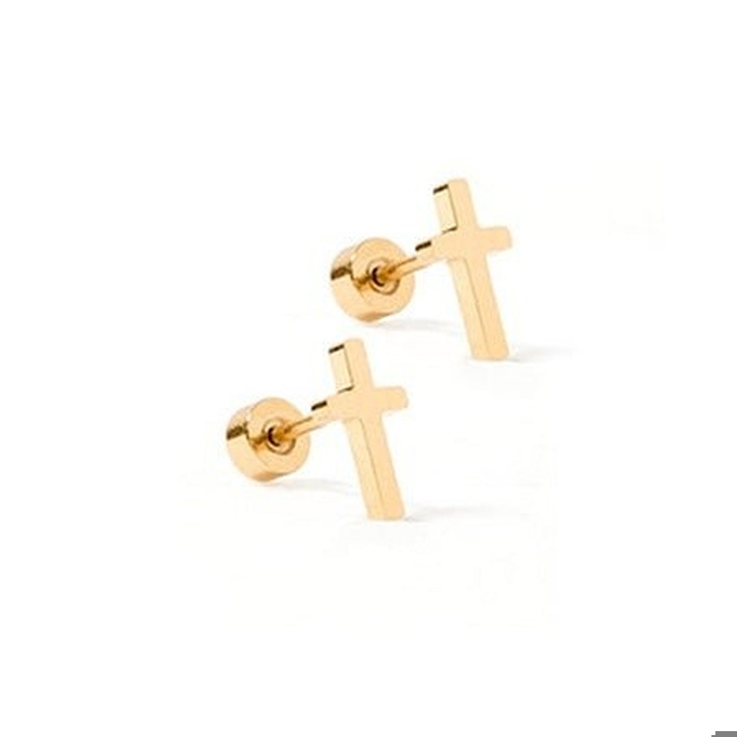 Screwback Stud Earrings - Catherine Cross Gold