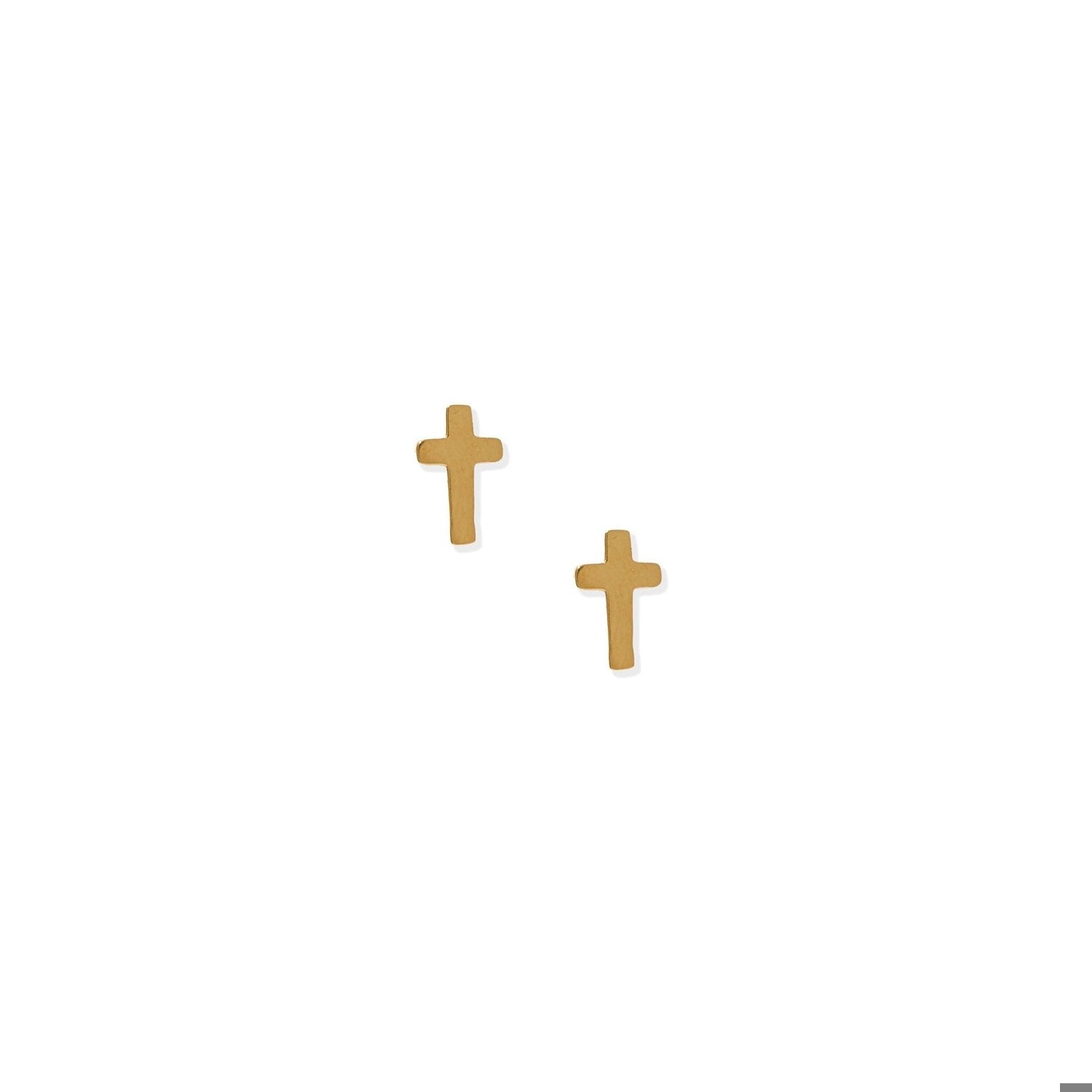 Screwback Stud Earrings - Catherine Cross Gold